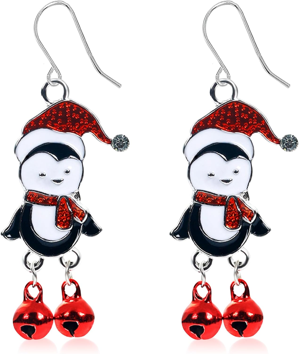 Christmas Earrings for Women Holiday Jingle Bell Bow Tree Snowflake Stars Drop Dangle Earring Party Jewelry Festival Decoration - 我的商店我的商店我的商店