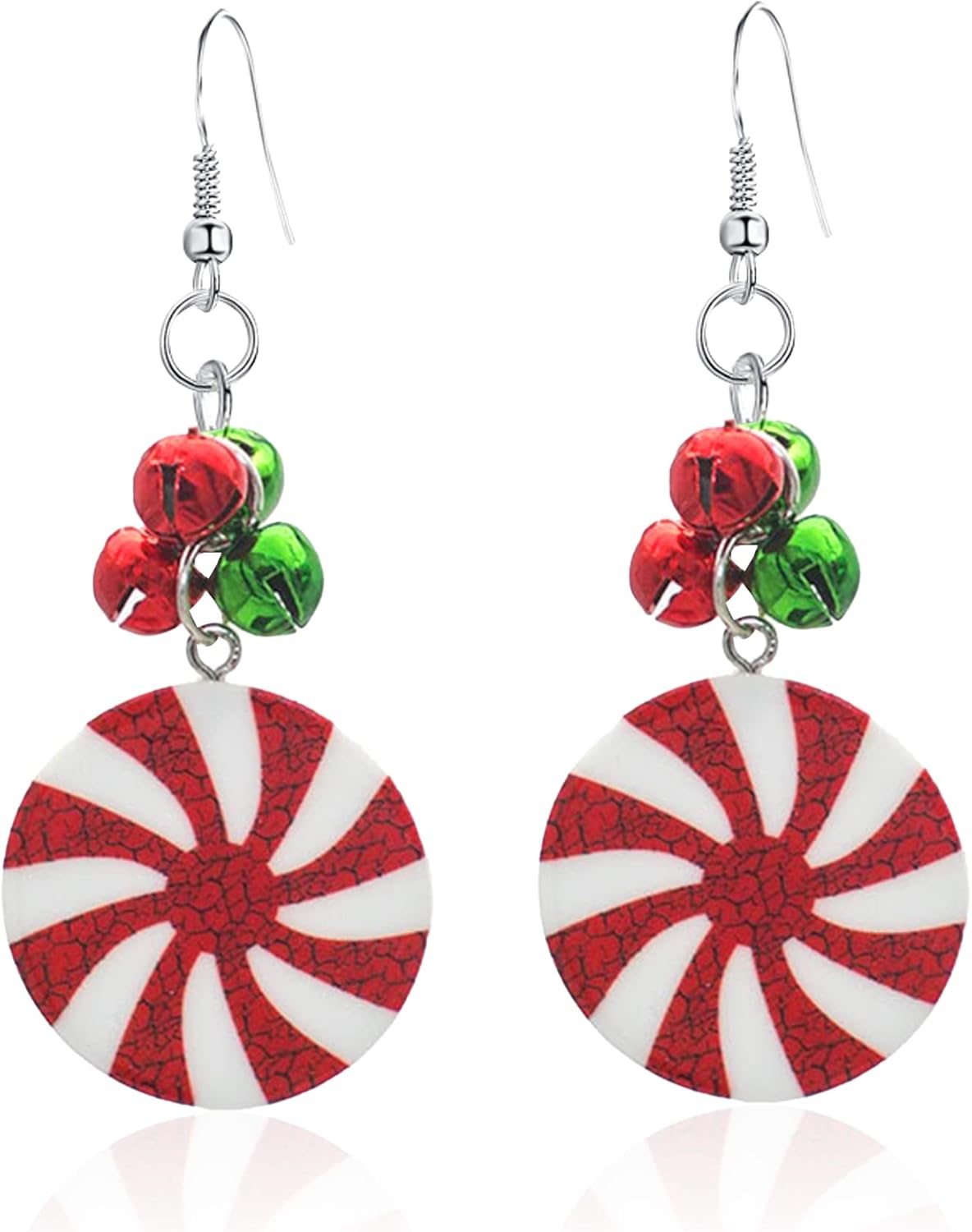 Christmas Earrings for Women Holiday Jingle Bell Bow Tree Snowflake Stars Drop Dangle Earring Party Jewelry Festival Decoration - 我的商店我的商店我的商店