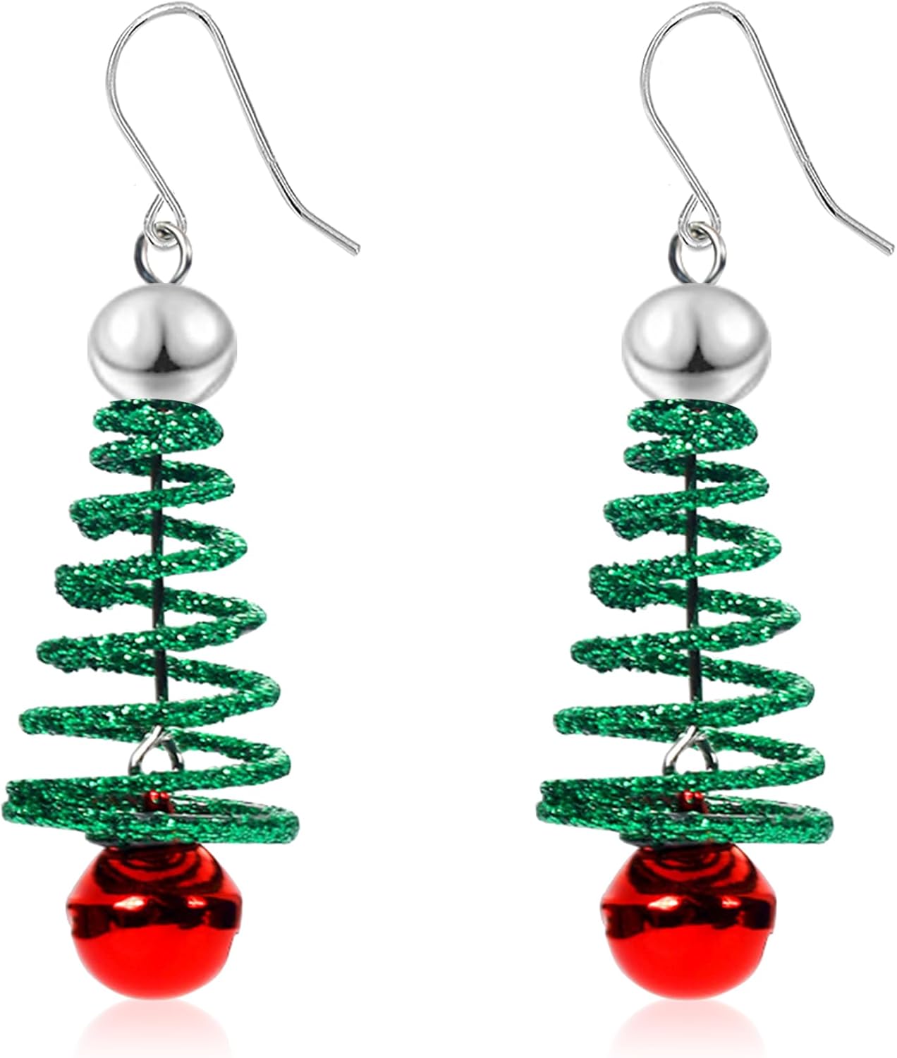Christmas Earrings for Women Holiday Jingle Bell Bow Tree Snowflake Stars Drop Dangle Earring Party Jewelry Festival Decoration - 我的商店我的商店我的商店