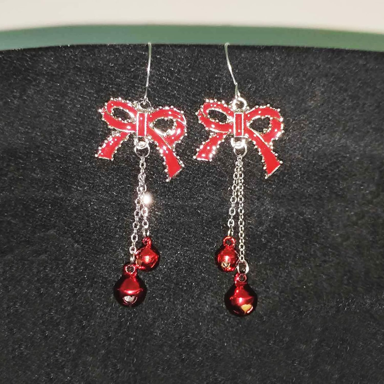 Christmas Earrings for Women Holiday Jingle Bell Bow Tree Snowflake Stars Drop Dangle Earring Party Jewelry Festival Decoration - 我的商店我的商店我的商店