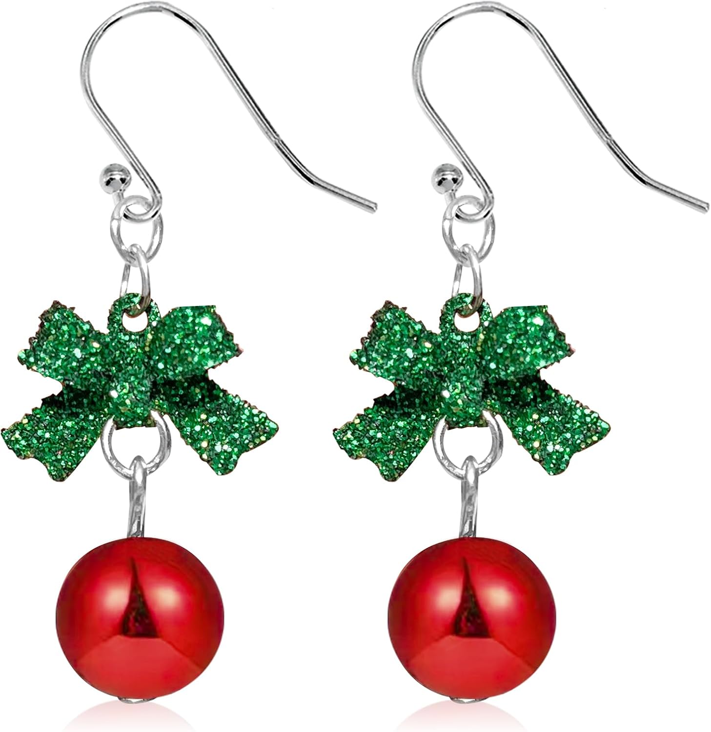 Christmas Earrings for Women Holiday Jingle Bell Bow Tree Snowflake Stars Drop Dangle Earring Party Jewelry Festival Decoration - 我的商店我的商店我的商店
