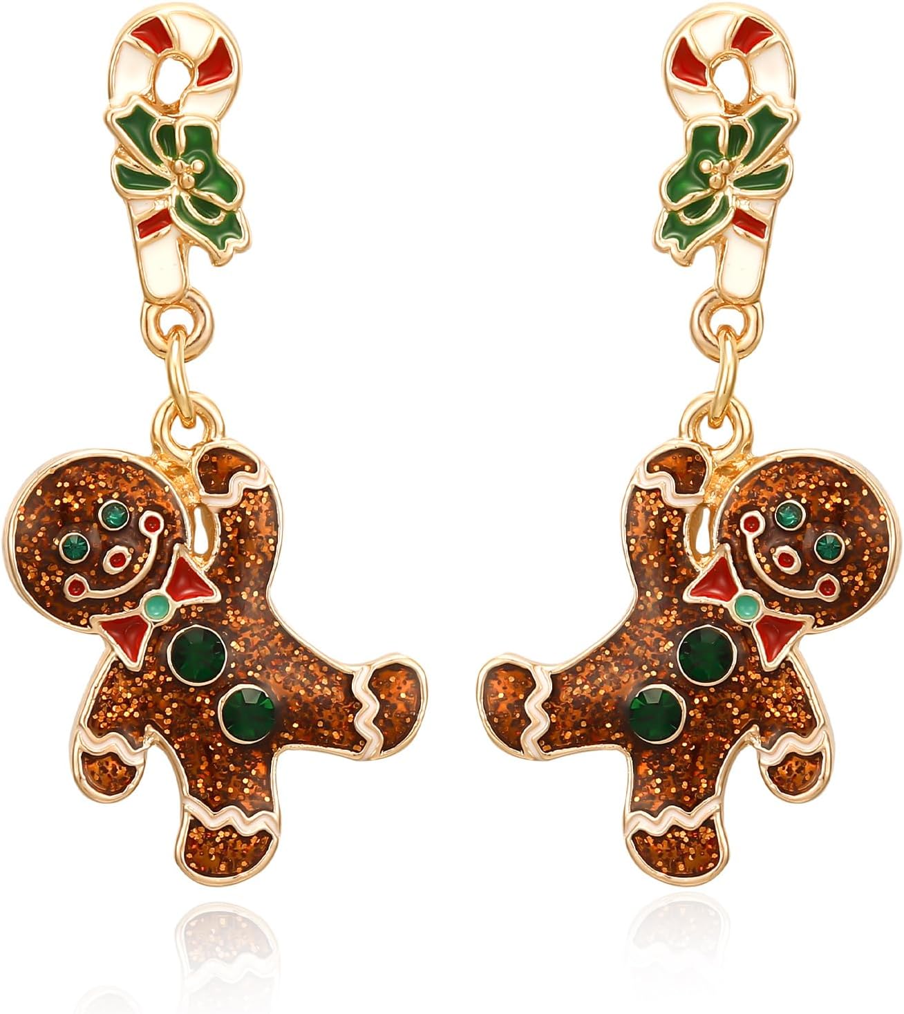 Christmas Earrings for Women, Hypoallergenic Bow Wreath Xmas Earrings, Santa Claus Dangle Earrings Holiday Christmas Jewelry Gifts - 我的商店我的商店我的商店