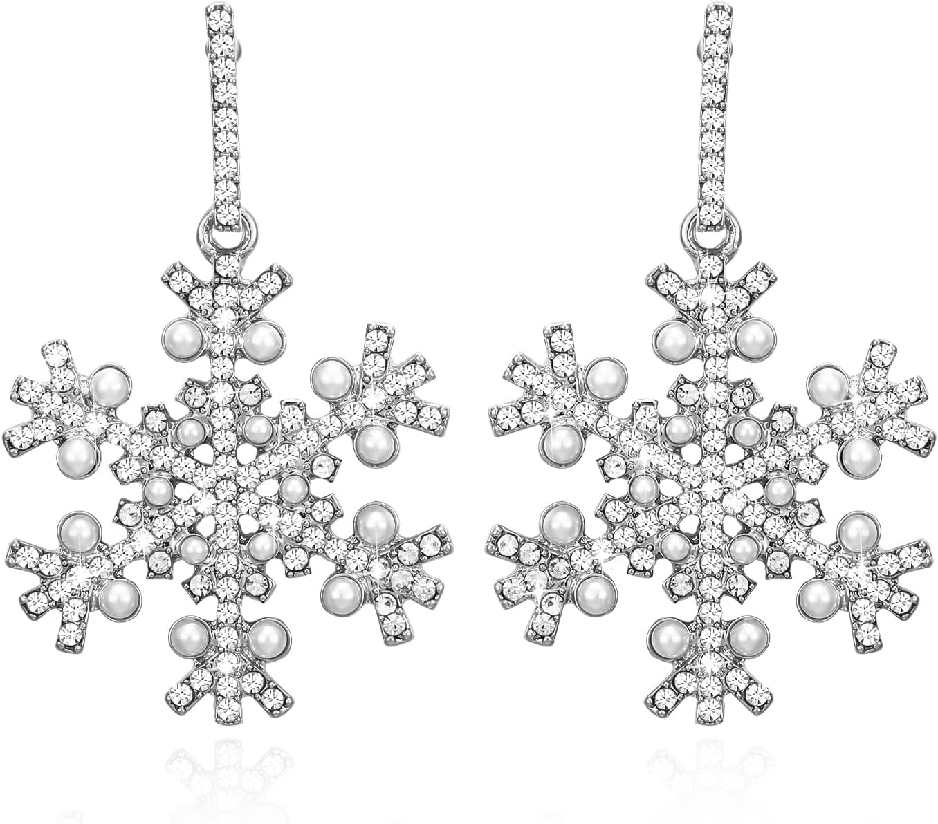 Christmas Earrings for Women, Hypoallergenic Bow Wreath Xmas Earrings, Santa Claus Dangle Earrings Holiday Christmas Jewelry Gifts - 我的商店我的商店我的商店