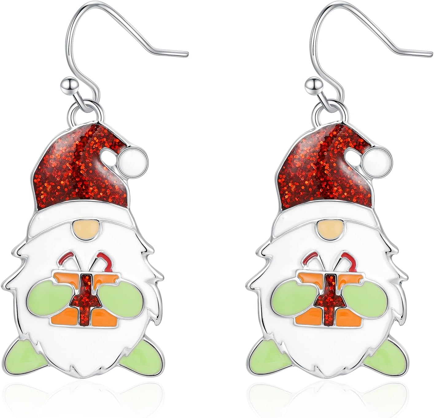 Christmas Earrings for Women, Hypoallergenic Bow Wreath Xmas Earrings, Santa Claus Dangle Earrings Holiday Christmas Jewelry Gifts - 我的商店我的商店我的商店