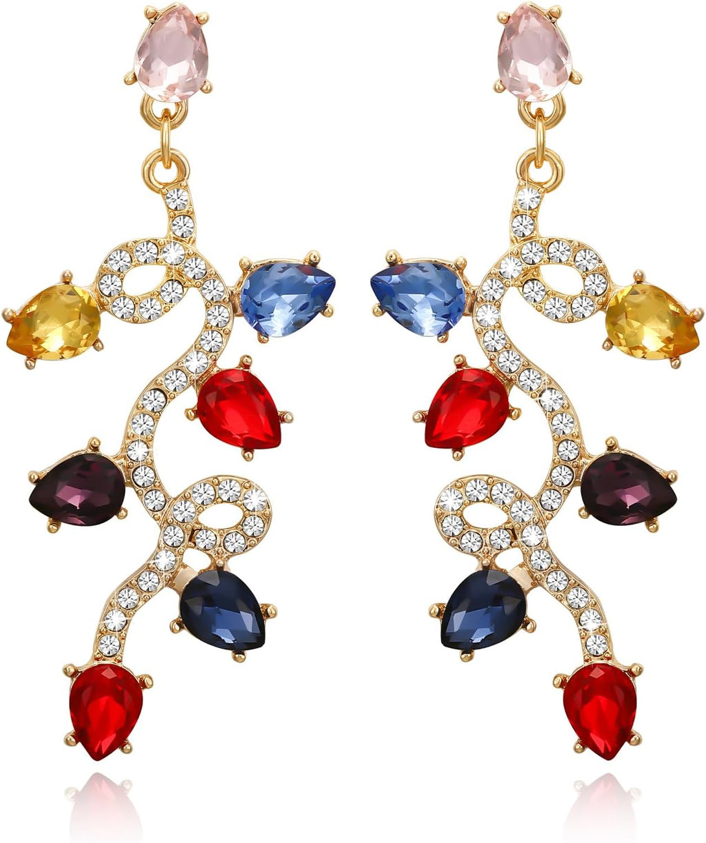 Christmas Earrings for Women, Hypoallergenic Bow Wreath Xmas Earrings, Santa Claus Dangle Earrings Holiday Christmas Jewelry Gifts - 我的商店我的商店我的商店