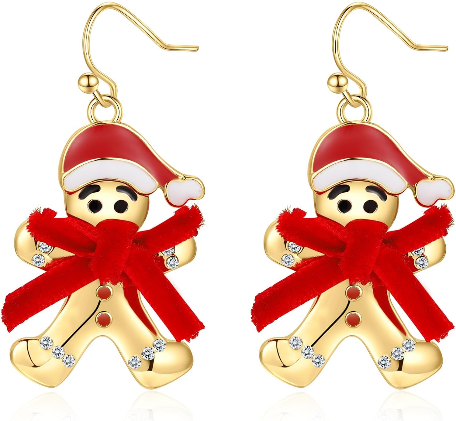 Christmas Earrings for Women, Hypoallergenic Bow Wreath Xmas Earrings, Santa Claus Dangle Earrings Holiday Christmas Jewelry Gifts - 我的商店我的商店我的商店