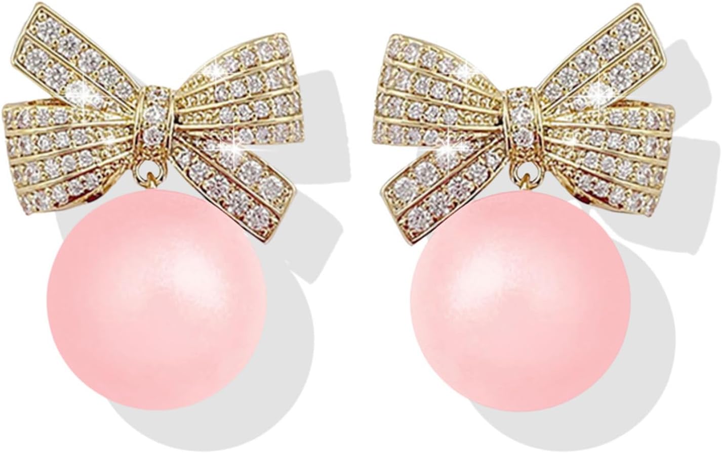 Christmas Earrings For Women Pearl Bow Earrings Xmas Jewelry Holiday Outfits Stocking Stuffers Christmas 2025 Holiday Accessories - 我的商店我的商店我的商店