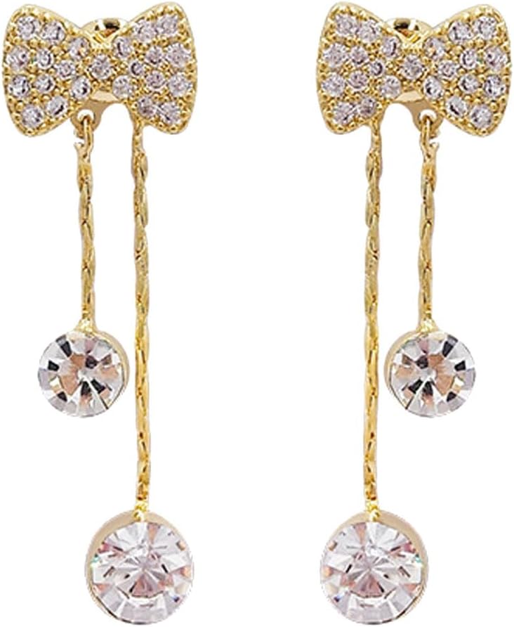 Christmas Earrings For Women Pearl Bow Earrings Xmas Jewelry Holiday Outfits Stocking Stuffers Christmas 2025 Holiday Accessories - 我的商店我的商店我的商店