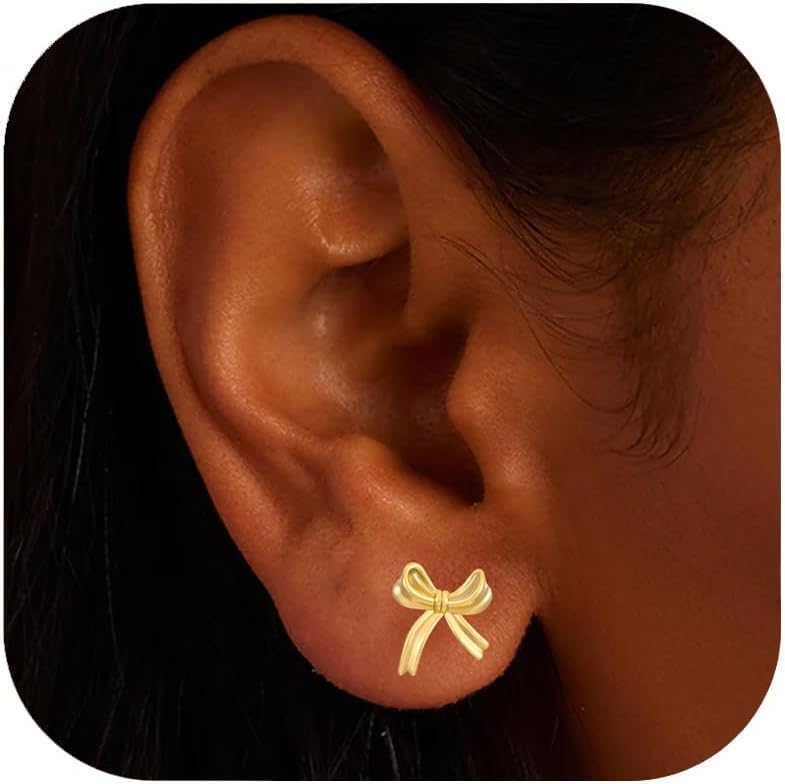 Christmas Earrings For Women Pearl Bow Earrings Xmas Jewelry Holiday Outfits Stocking Stuffers Christmas 2025 Holiday Accessories - 我的商店我的商店我的商店