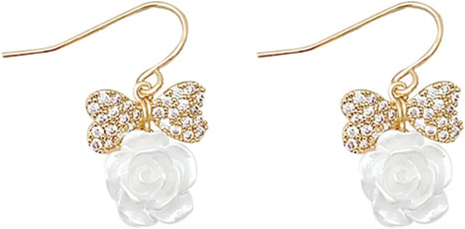 Christmas Earrings For Women Pearl Bow Earrings Xmas Jewelry Holiday Outfits Stocking Stuffers Christmas 2025 Holiday Accessories - 我的商店我的商店我的商店