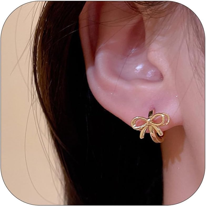 Christmas Earrings For Women Pearl Bow Earrings Xmas Jewelry Holiday Outfits Stocking Stuffers Christmas 2025 Holiday Accessories - 我的商店我的商店我的商店