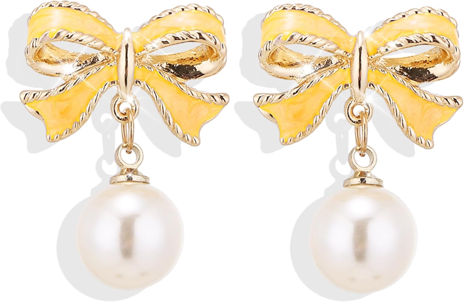 Christmas Earrings For Women Pearl Bow Earrings Xmas Jewelry Holiday Outfits Stocking Stuffers Christmas 2025 Holiday Accessories - 我的商店我的商店我的商店