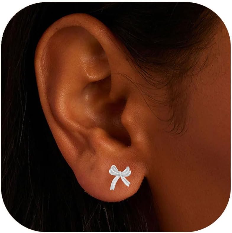 Christmas Earrings For Women Pearl Bow Earrings Xmas Jewelry Holiday Outfits Stocking Stuffers Christmas 2025 Holiday Accessories - 我的商店我的商店我的商店