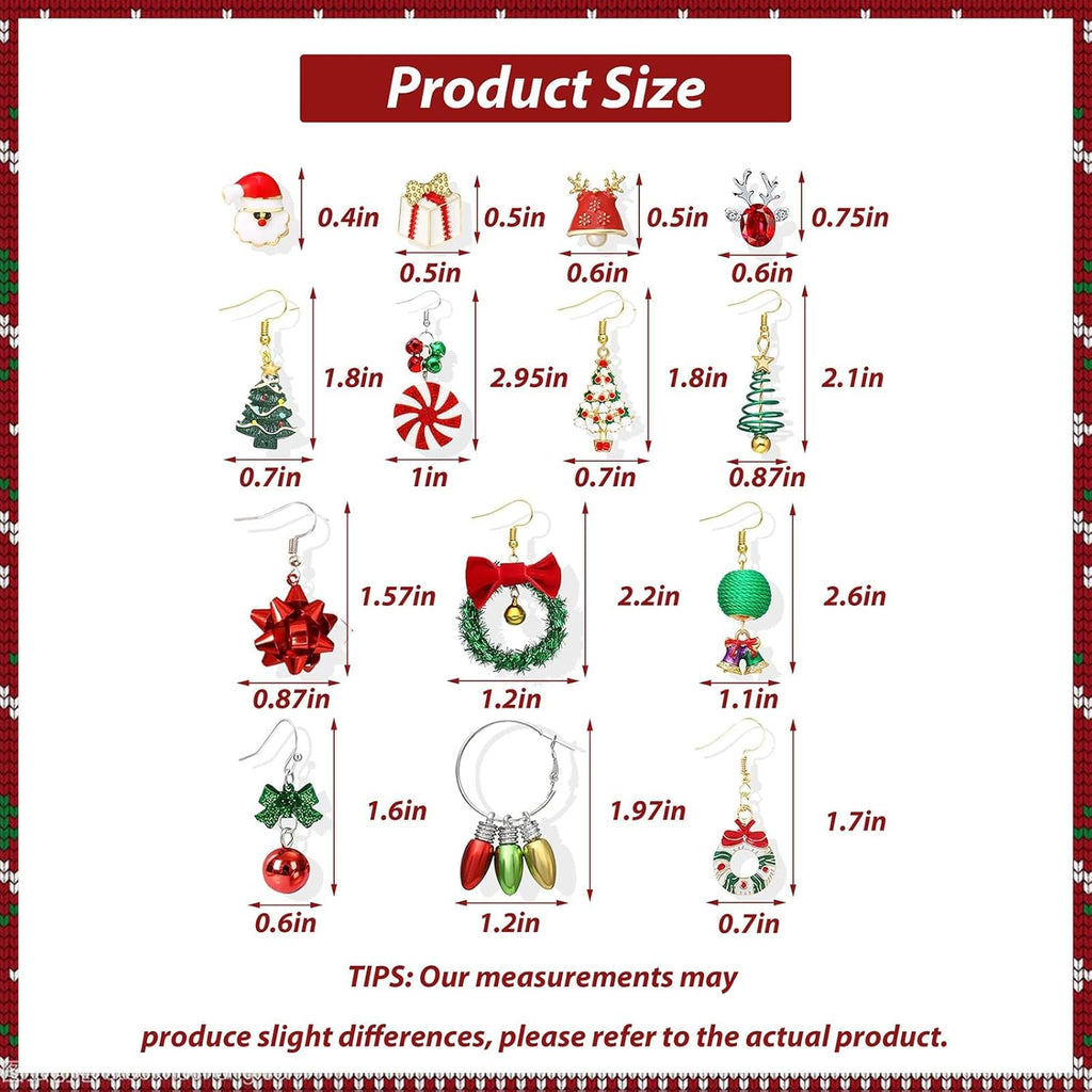 Christmas Earrings for Women Pink Flamingo Tree Snowflake Bow Jingle Bell Dangling Trendy Holiday Earrings Stocking Stuffers Christmas Jewelry Gifts Outfits Accessories - 我的商店我的商店我的商店