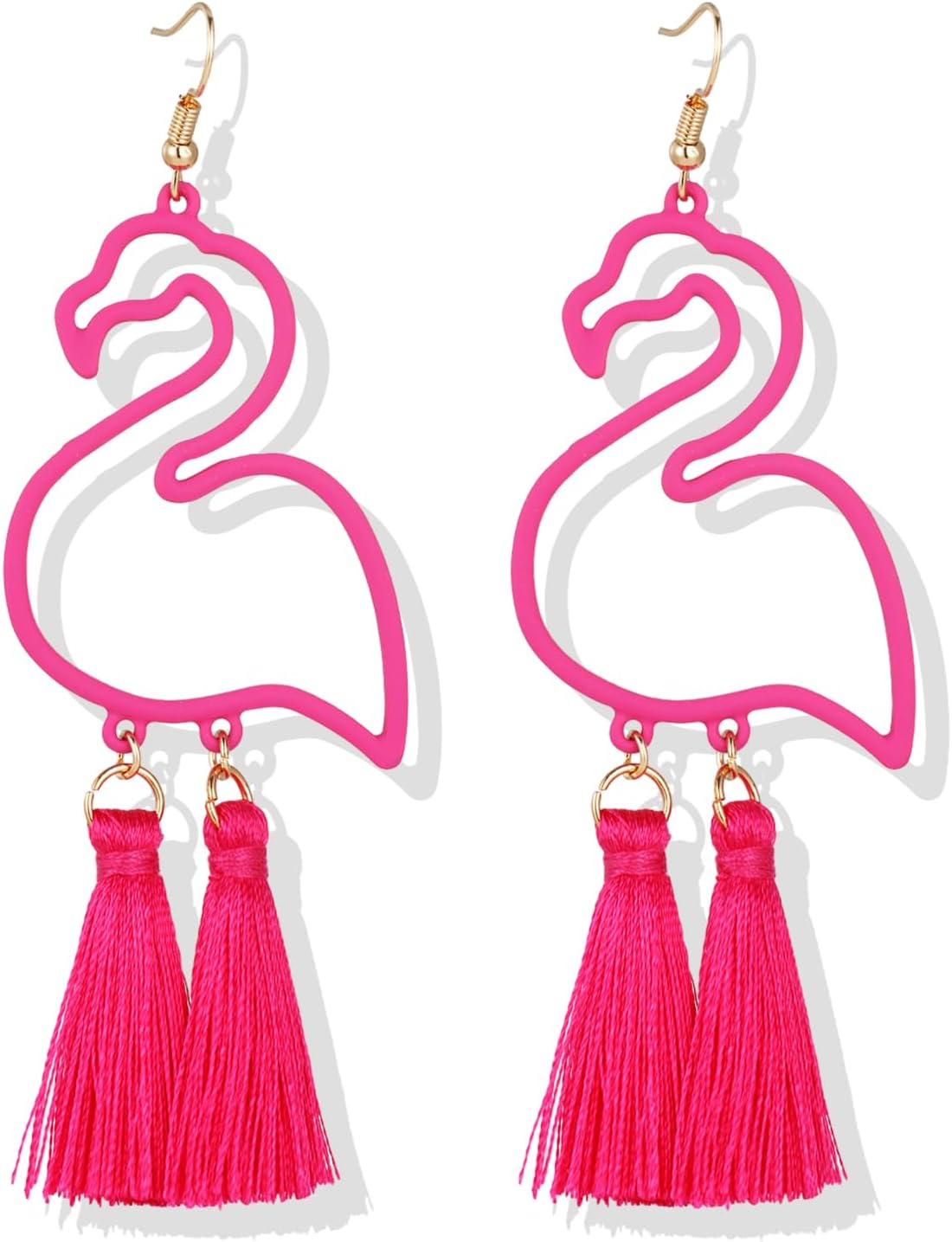 Christmas Earrings for Women Pink Flamingo Tree Snowflake Bow Jingle Bell Dangling Trendy Holiday Earrings Stocking Stuffers Christmas Jewelry Gifts Outfits Accessories - 我的商店我的商店我的商店