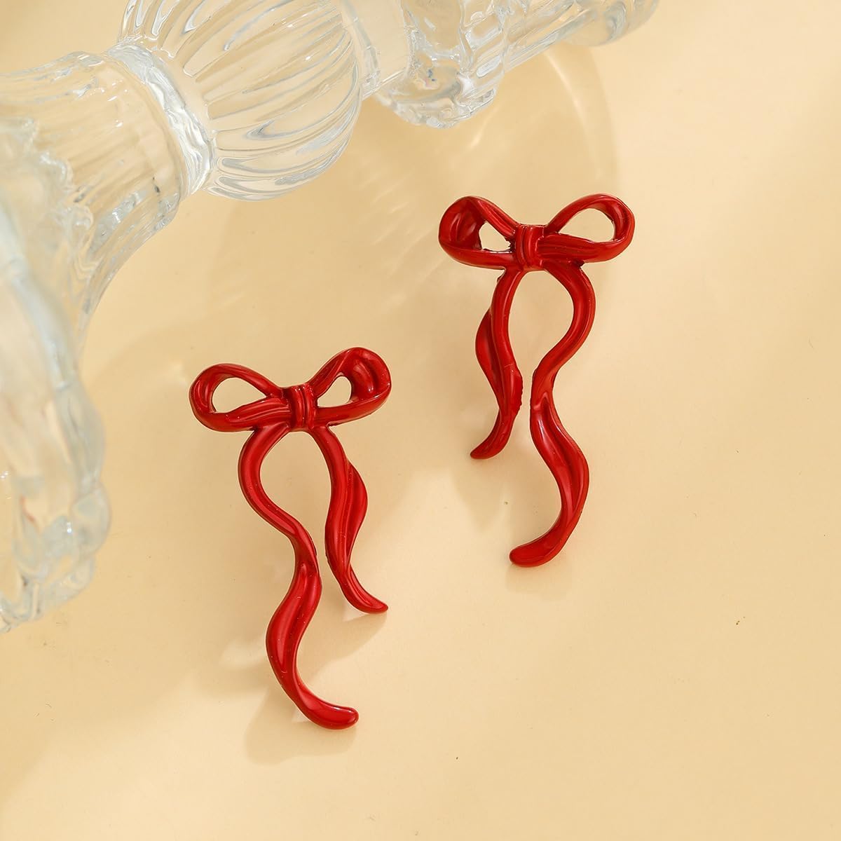 Christmas Earrings for Women Red Bow Earrings Christmas Bow Earring New Years Earing Holiday Festival Jewelry Gifts Stocking Stuffers - 我的商店我的商店我的商店