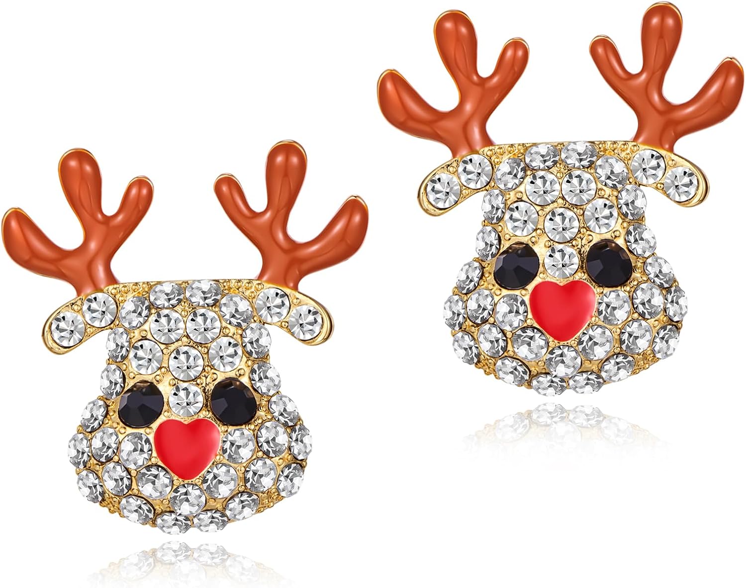 Christmas Earrings for Women Rhinestone Chritsmas Tree, Snowflake, Wreath, Colorful Light Bulb, Deer Earrings Holiday Festival Costume Jewelry - 我的商店我的商店我的商店