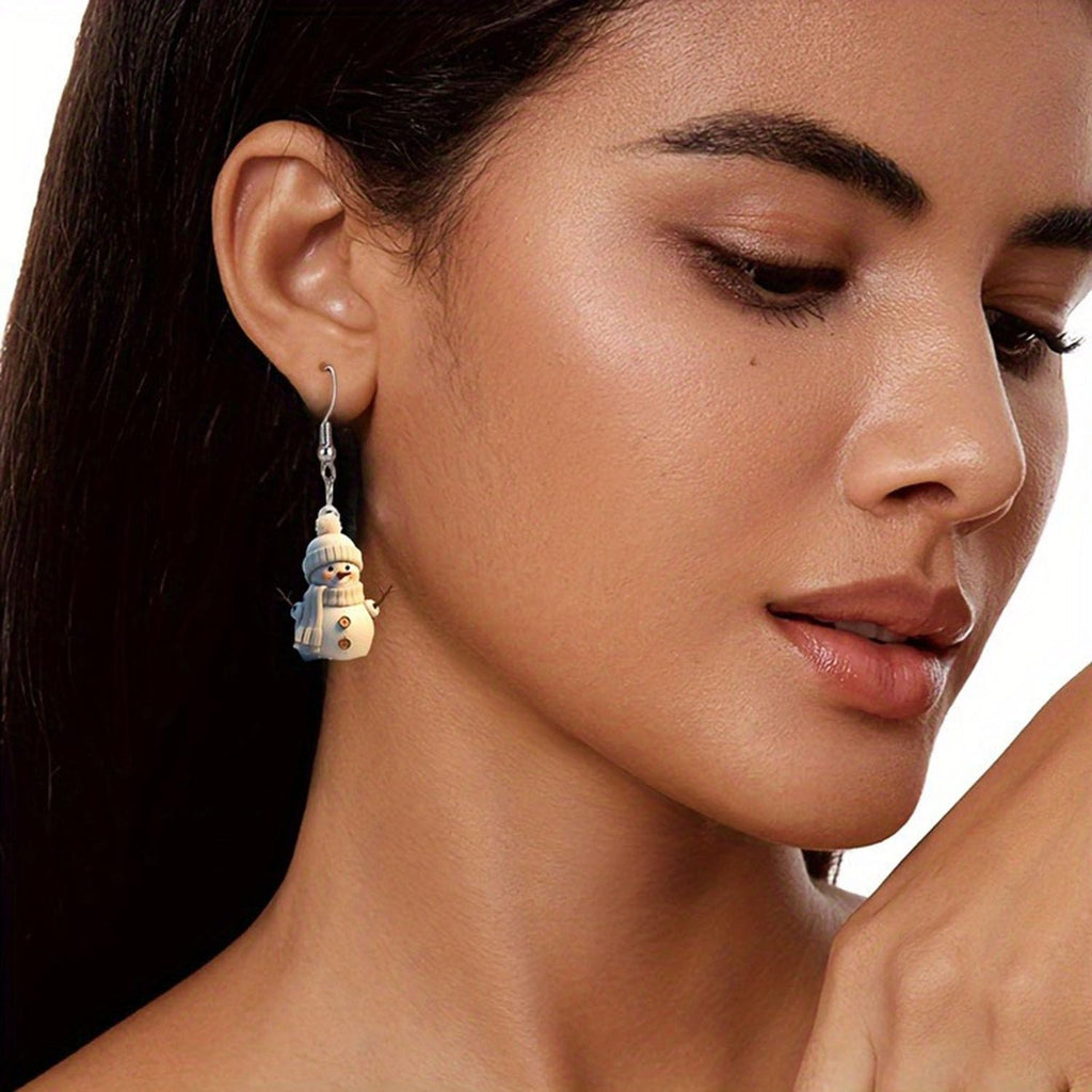 Christmas Earrings for Women Santa Claus Christmas Tree Snowflake Snowman Reindeer Dangle Earrings Winter Earrings Holiday Earring Christmas Jewelry Gifts for Women - QIAO Crystal我的商店QIAO Crystal