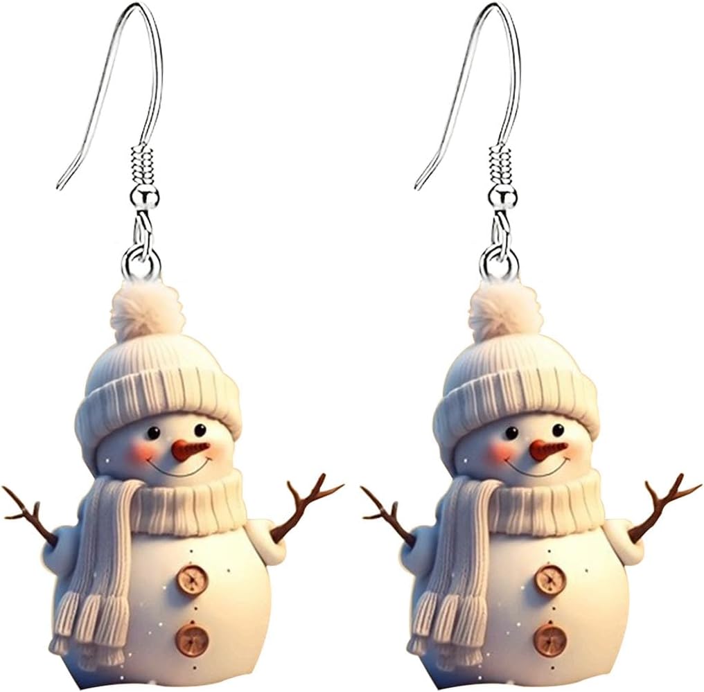 Christmas Earrings for Women Santa Claus Christmas Tree Snowflake Snowman Reindeer Dangle Earrings Winter Earrings Holiday Earring Christmas Jewelry Gifts for Women - QIAO Crystal我的商店QIAO Crystal