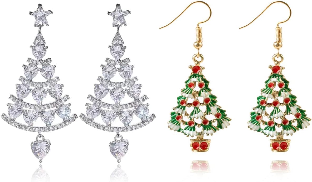 Christmas Earrings for Women Snowflake Earrings Winter Earrings Candy Earrings Christmas Tree Earrings Xmas Earrings Bow Christmas Earrings Christmas Gifts - 我的商店我的商店我的商店