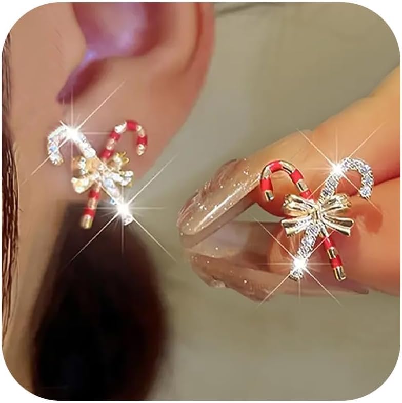 Christmas Earrings for Women Snowflake Earrings Winter Earrings Candy Earrings Christmas Tree Earrings Xmas Earrings Bow Christmas Earrings Christmas Gifts - 我的商店我的商店我的商店