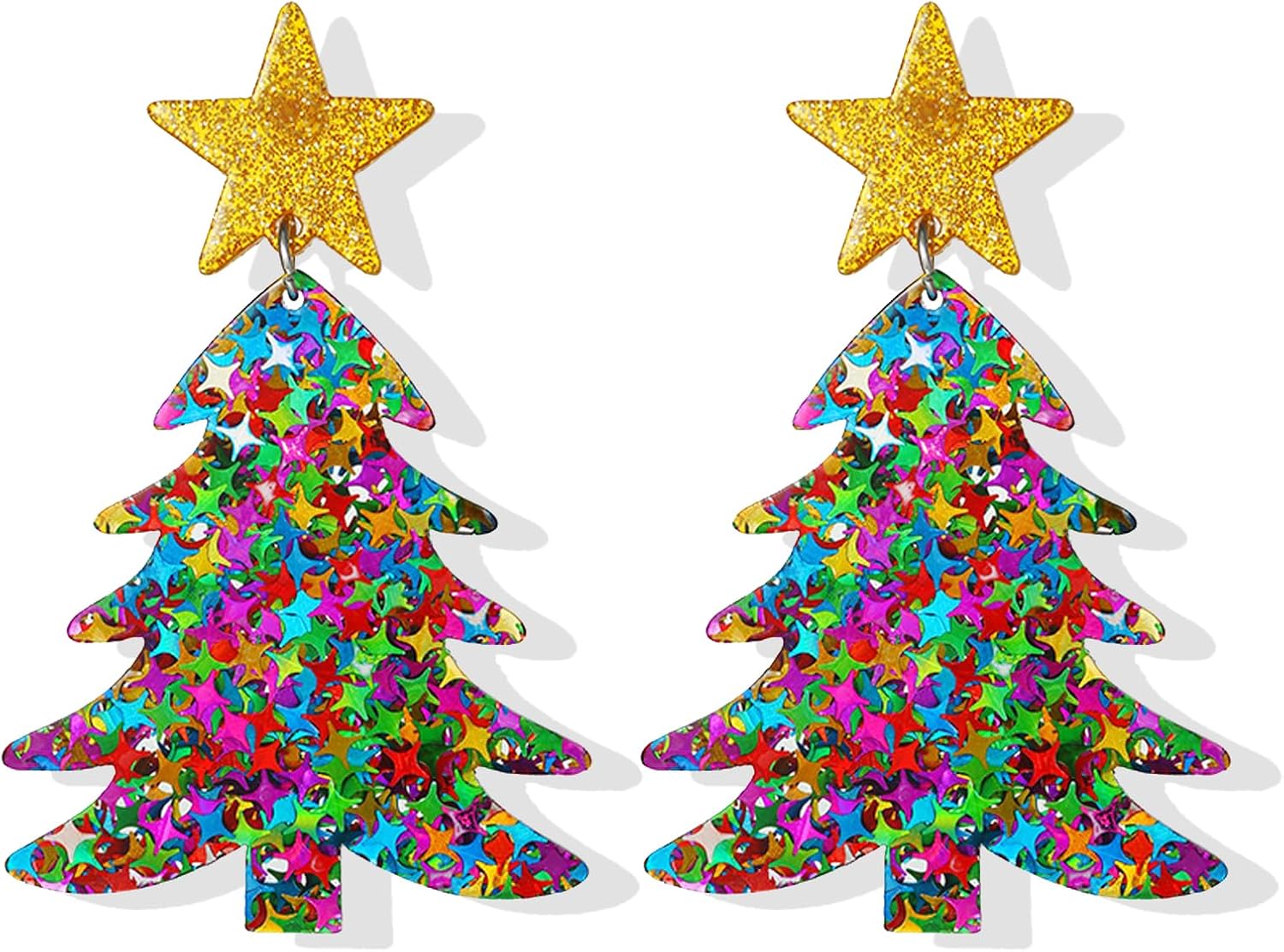 Christmas Earrings for Women Stocking Stuffers Bow Tree Snowflake Santa Claus Jingle Bell Drop Dangle Earrings Christmas Jewelry Gifts Outfits Accessories - 我的商店我的商店我的商店