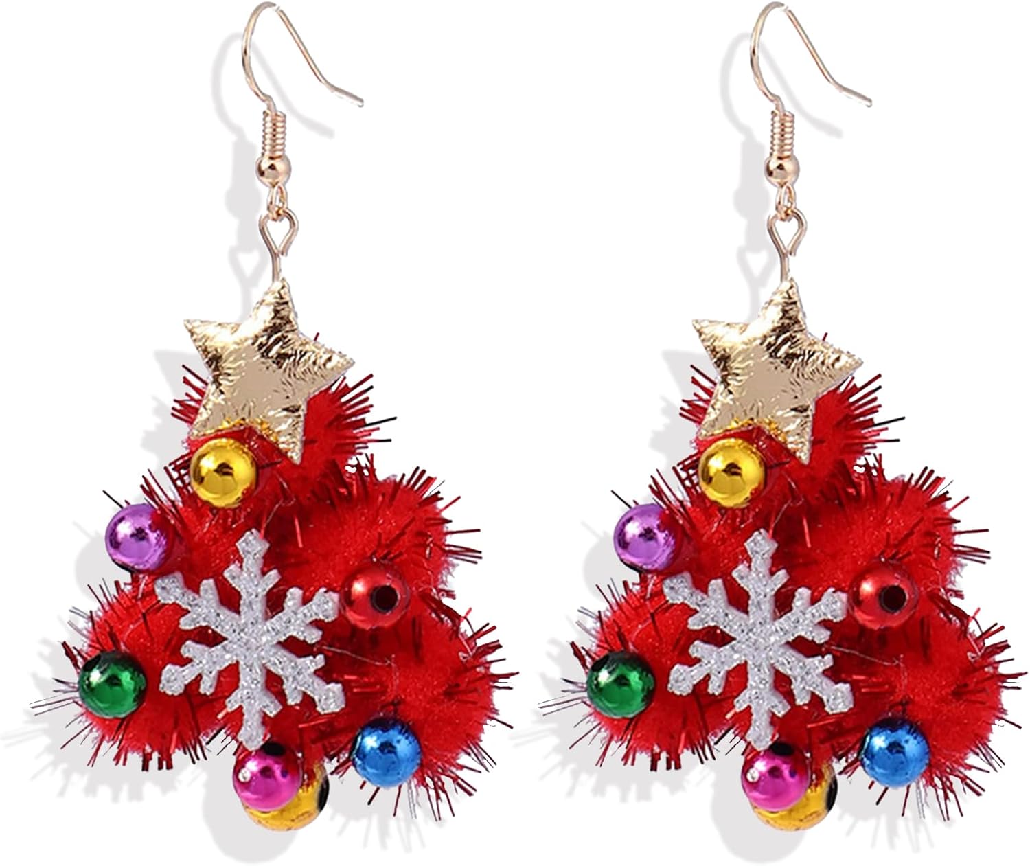 Christmas Earrings for Women Stocking Stuffers Bow Tree Snowflake Santa Claus Jingle Bell Drop Dangle Earrings Christmas Jewelry Gifts Outfits Accessories - 我的商店我的商店我的商店