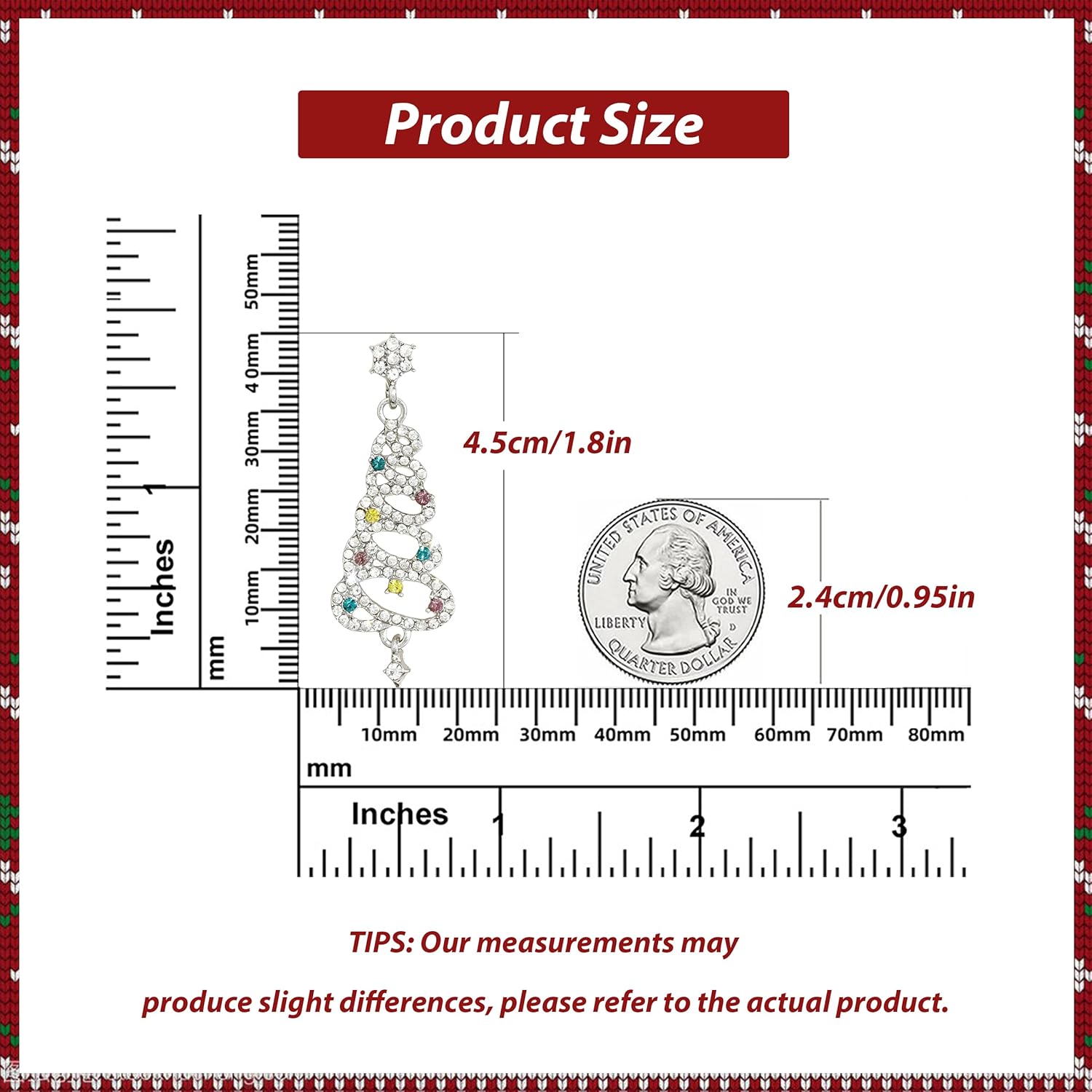 Christmas Earrings for Women Stocking Stuffers Bow Tree Snowflake Santa Claus Jingle Bell Drop Dangle Earrings Christmas Jewelry Gifts Outfits Accessories - 我的商店我的商店我的商店