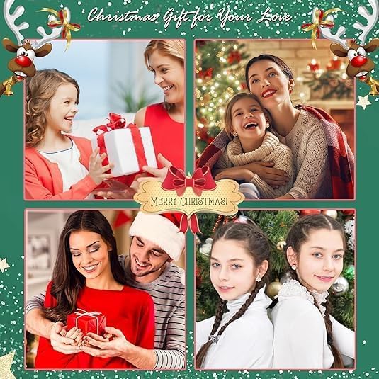 Christmas Earrings for Women Stocking Stuffers Cute Holiday Gift Xmas Tree Bow Santa Elk Snowman Candy Stud Earrings Set Christmas Decorations Gifts Outfits for Women 2025 White Elephant Gifts - 我的商店我的商店我的商店