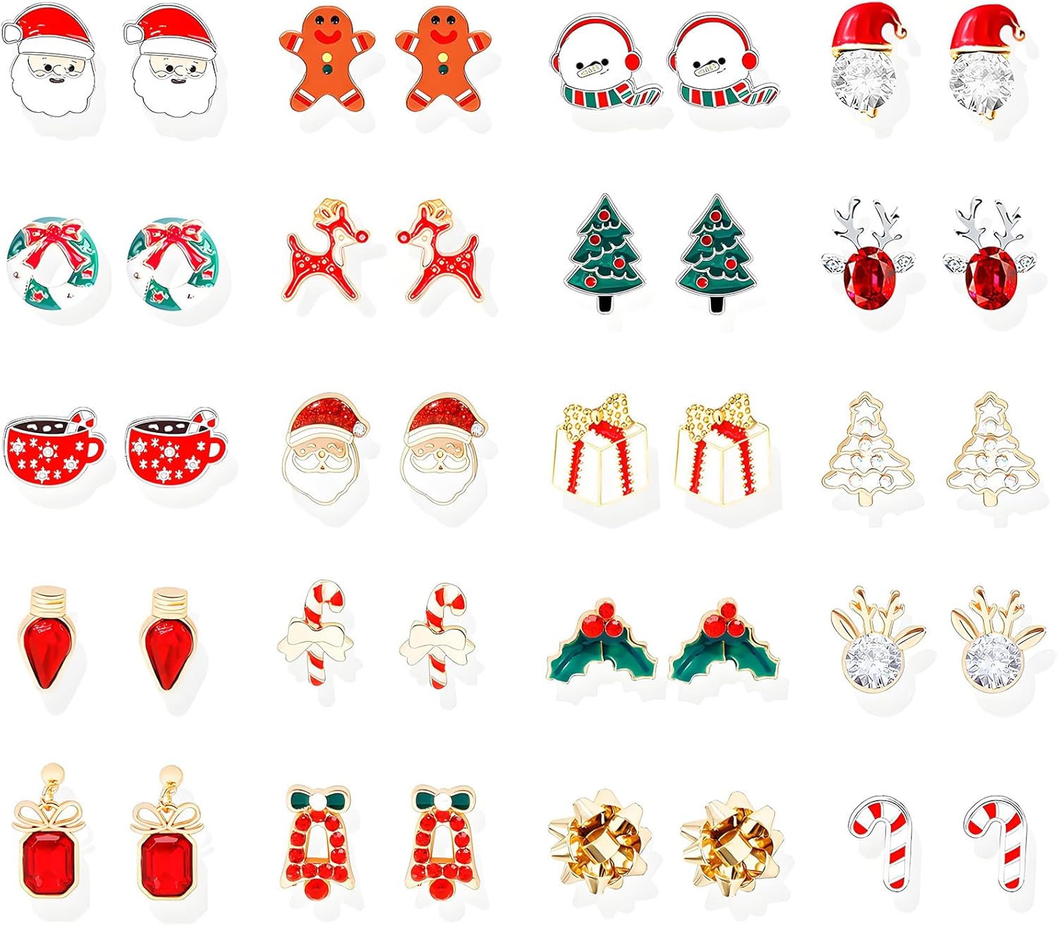 Christmas Earrings for Women Teen Girls Stocking Stuffers Tree Cake Snowflake Candy Cane Penguin Gingerbread Earrings Christmas Gifts Ouftits Accessories - 我的商店我的商店我的商店