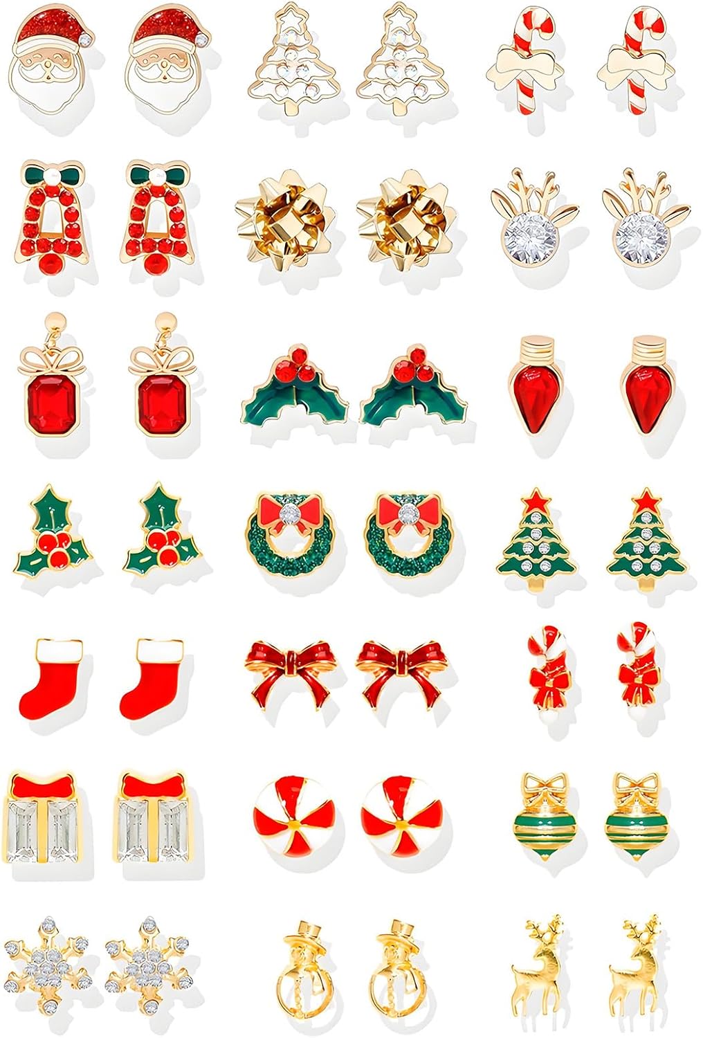 Christmas Earrings for Women Teen Girls Stocking Stuffers Tree Cake Snowflake Candy Cane Penguin Gingerbread Earrings Christmas Gifts Ouftits Accessories - 我的商店我的商店我的商店
