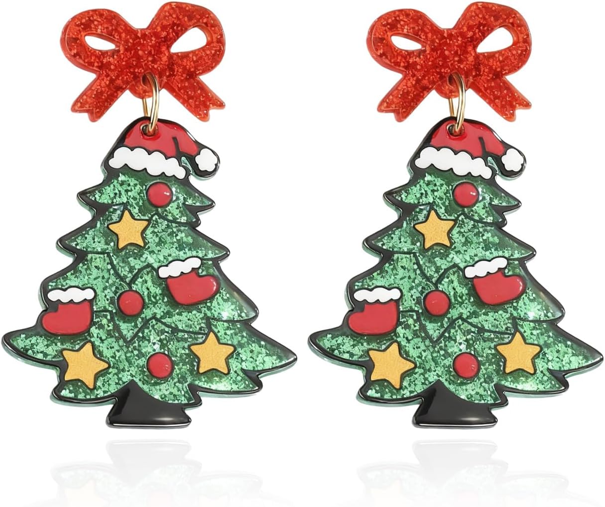 Christmas Earrings for Women Teen Girls Stocking Stuffers Tree Cake Snowflake Candy Cane Penguin Gingerbread Earrings Christmas Gifts Ouftits Accessories - 我的商店我的商店我的商店