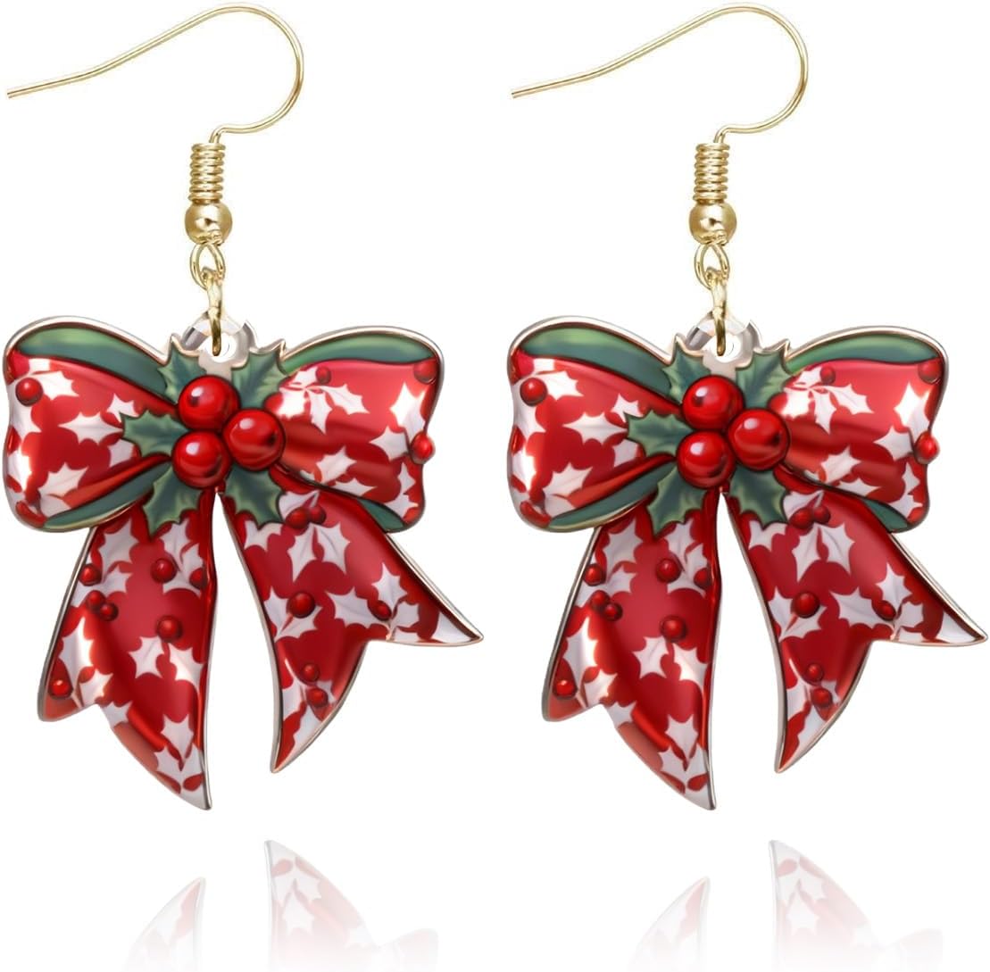 Christmas Earrings for Women Teen Girls Stocking Stuffers Tree Cake Snowflake Candy Cane Penguin Gingerbread Earrings Christmas Gifts Ouftits Accessories - 我的商店我的商店我的商店