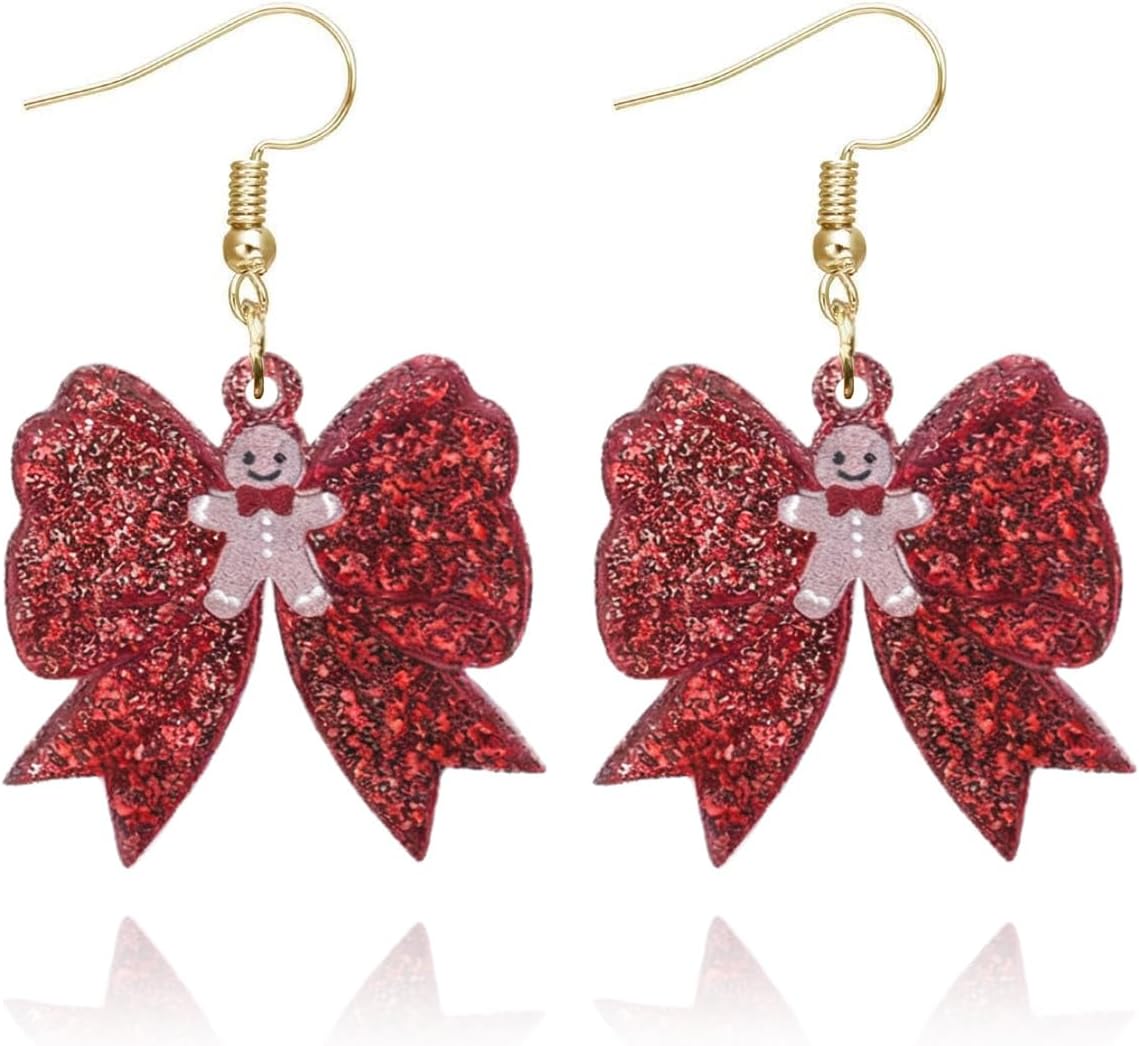 Christmas Earrings for Women Teen Girls Stocking Stuffers Tree Cake Snowflake Candy Cane Penguin Gingerbread Earrings Christmas Gifts Ouftits Accessories - 我的商店我的商店我的商店