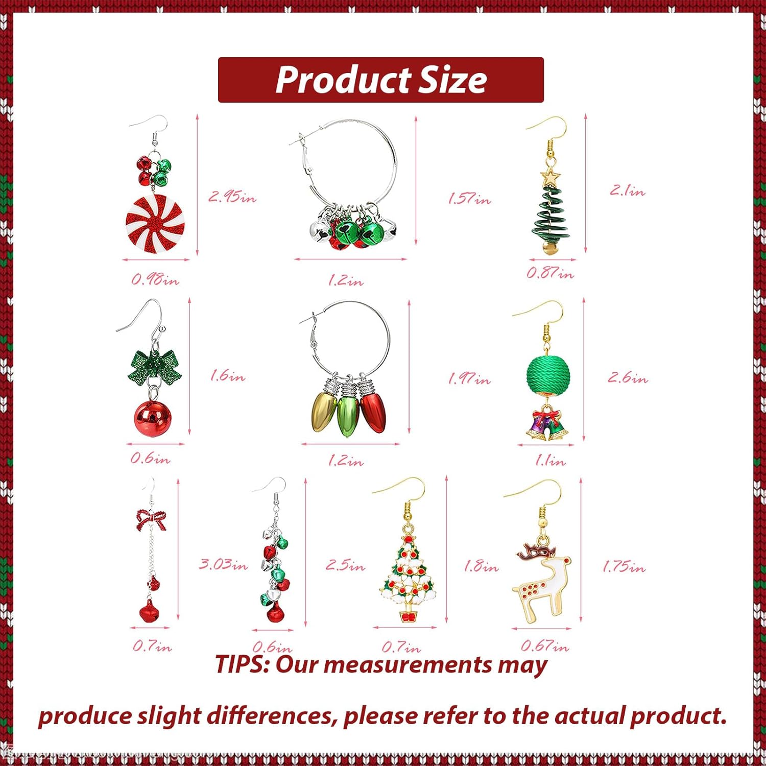 Christmas Earrings for Women Trendy Christmas Tree Snowflake Santa Candy Cane Earrings Holiday Gift Xmas Jewelry Stocking Stuffers 2025 - 我的商店我的商店我的商店