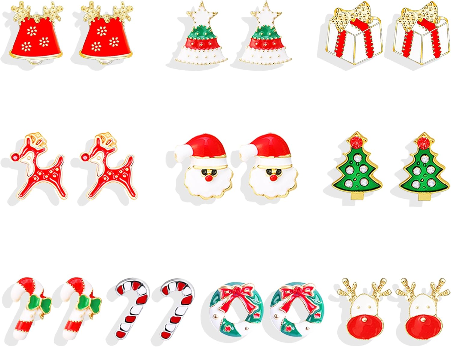 Christmas Earrings for Women Trendy Christmas Tree Snowflake Santa Candy Cane Earrings Holiday Gift Xmas Jewelry Stocking Stuffers 2025 - 我的商店我的商店我的商店