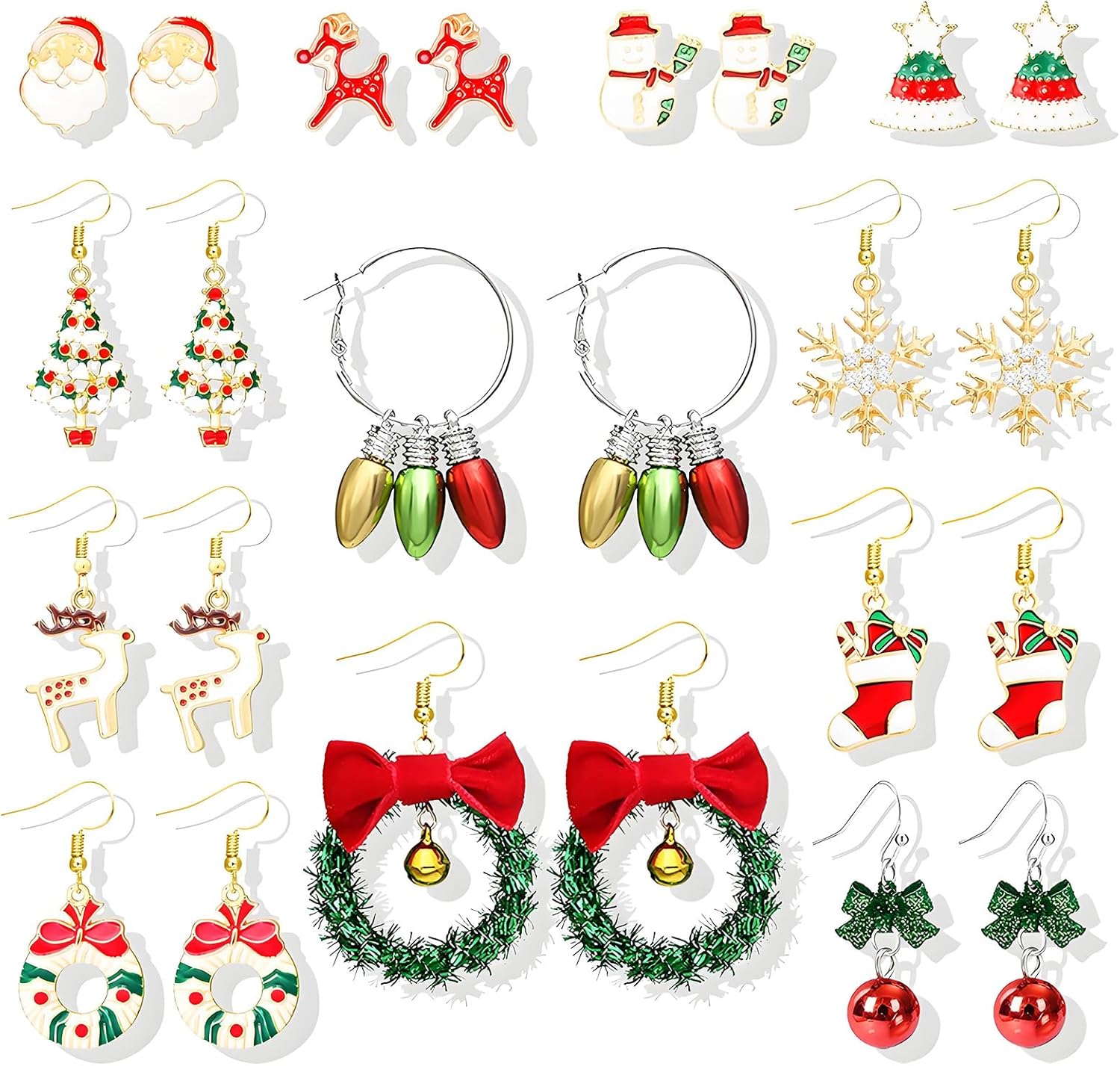 Christmas Earrings for Women Trendy Christmas Tree Snowflake Santa Candy Cane Earrings Holiday Gift Xmas Jewelry Stocking Stuffers 2025 - 我的商店我的商店我的商店