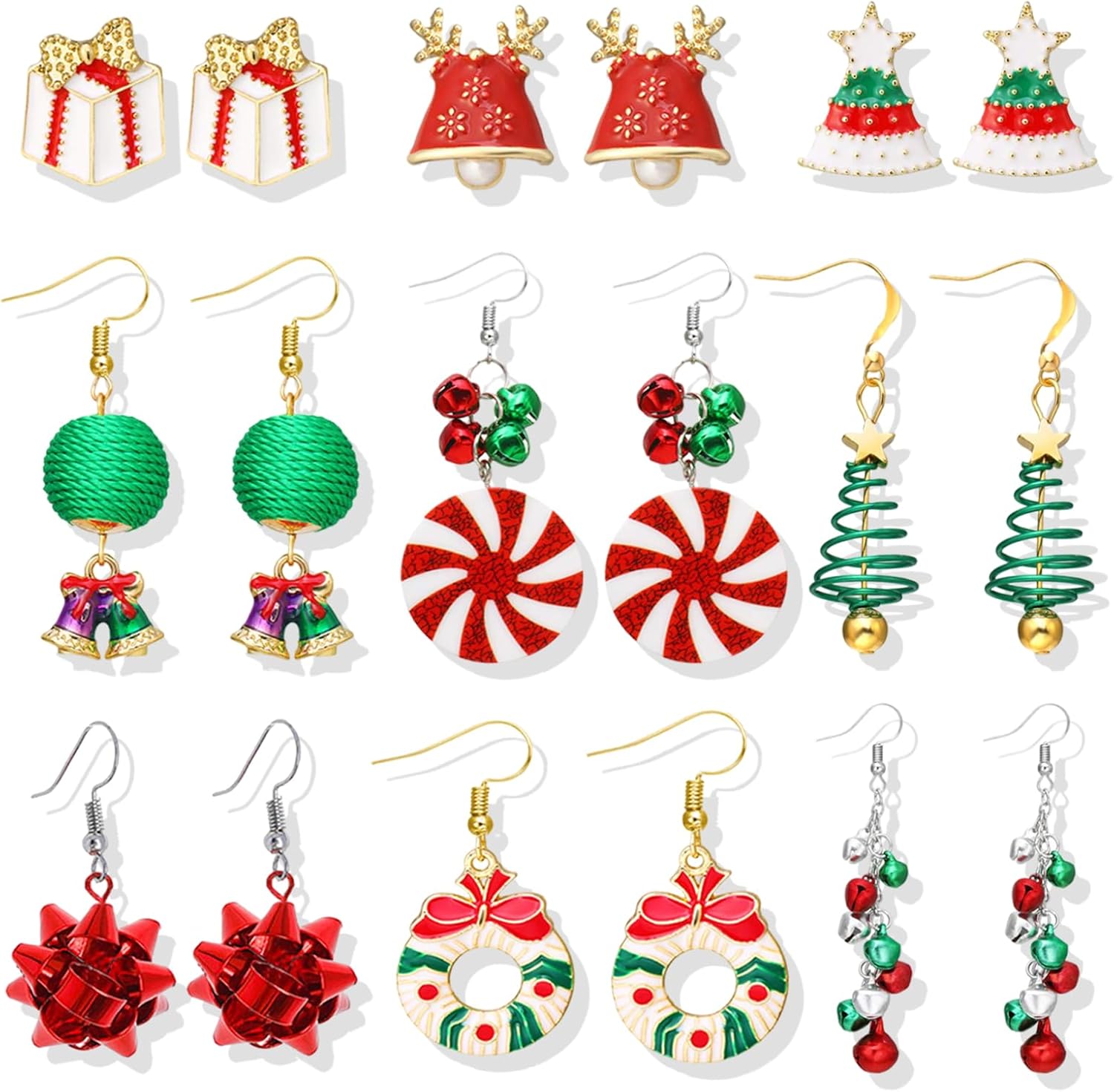 Christmas Earrings for Women Trendy Christmas Tree Snowflake Santa Candy Cane Earrings Holiday Gift Xmas Jewelry Stocking Stuffers 2025 - 我的商店我的商店我的商店