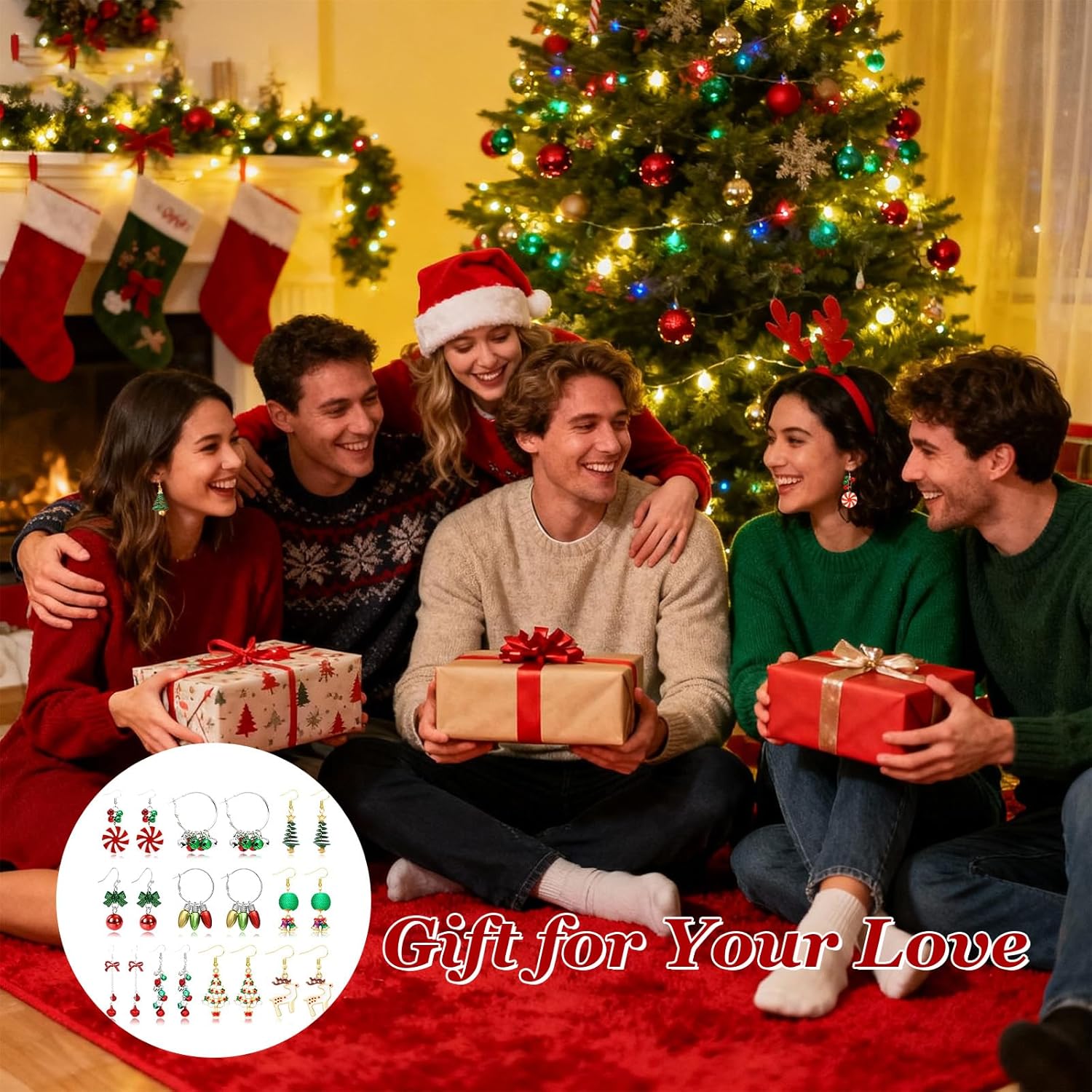 Christmas Earrings for Women Trendy Christmas Tree Snowflake Santa Candy Cane Earrings Holiday Gift Xmas Jewelry Stocking Stuffers 2025 - 我的商店我的商店我的商店