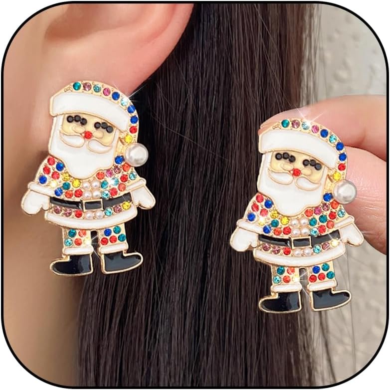 Christmas Earrings for Women Trendy Christmas Tree Snowflake Santa Candy Cane Earrings Holiday Gift Xmas Jewelry Stocking Stuffers 2025 - 我的商店我的商店我的商店