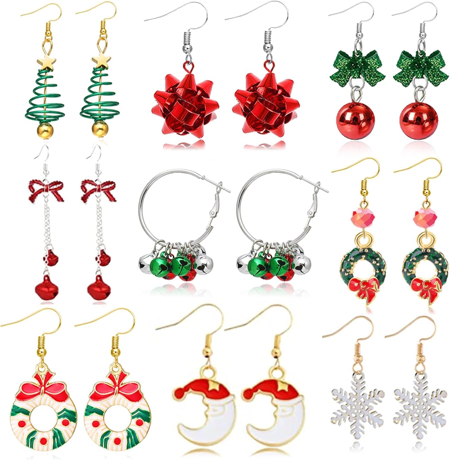 Christmas Earrings for Women Trendy Christmas Tree Snowflake Santa Candy Cane Earrings Holiday Gift Xmas Jewelry Stocking Stuffers 2025 - 我的商店我的商店我的商店