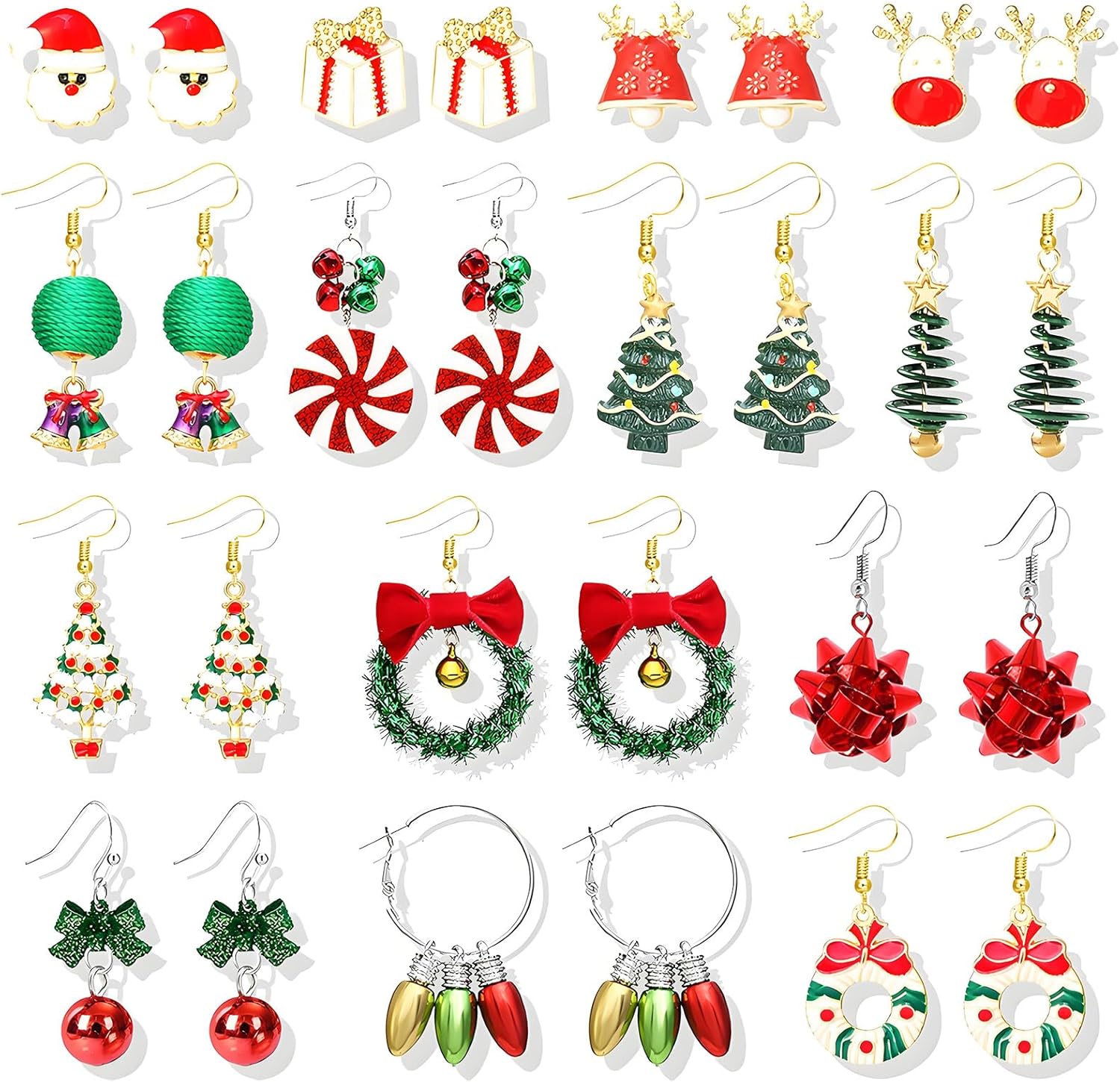 Christmas Earrings for Women Trendy Christmas Tree Snowflake Santa Candy Cane Earrings Holiday Gift Xmas Jewelry Stocking Stuffers 2025 - 我的商店我的商店我的商店