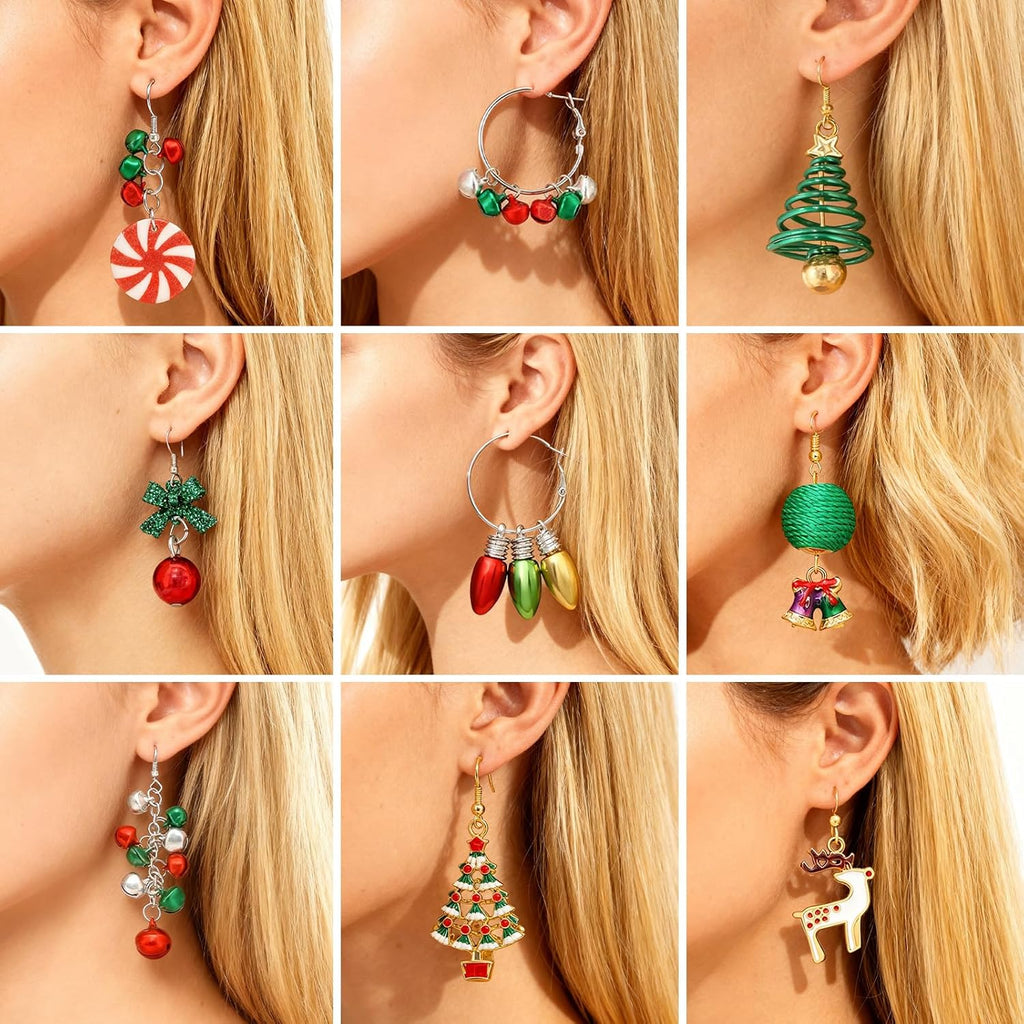 Christmas Earrings for Women Trendy Christmas Tree Snowflake Santa Candy Cane Earrings Holiday Gift Xmas Jewelry Stocking Stuffers 2025 - 我的商店我的商店我的商店