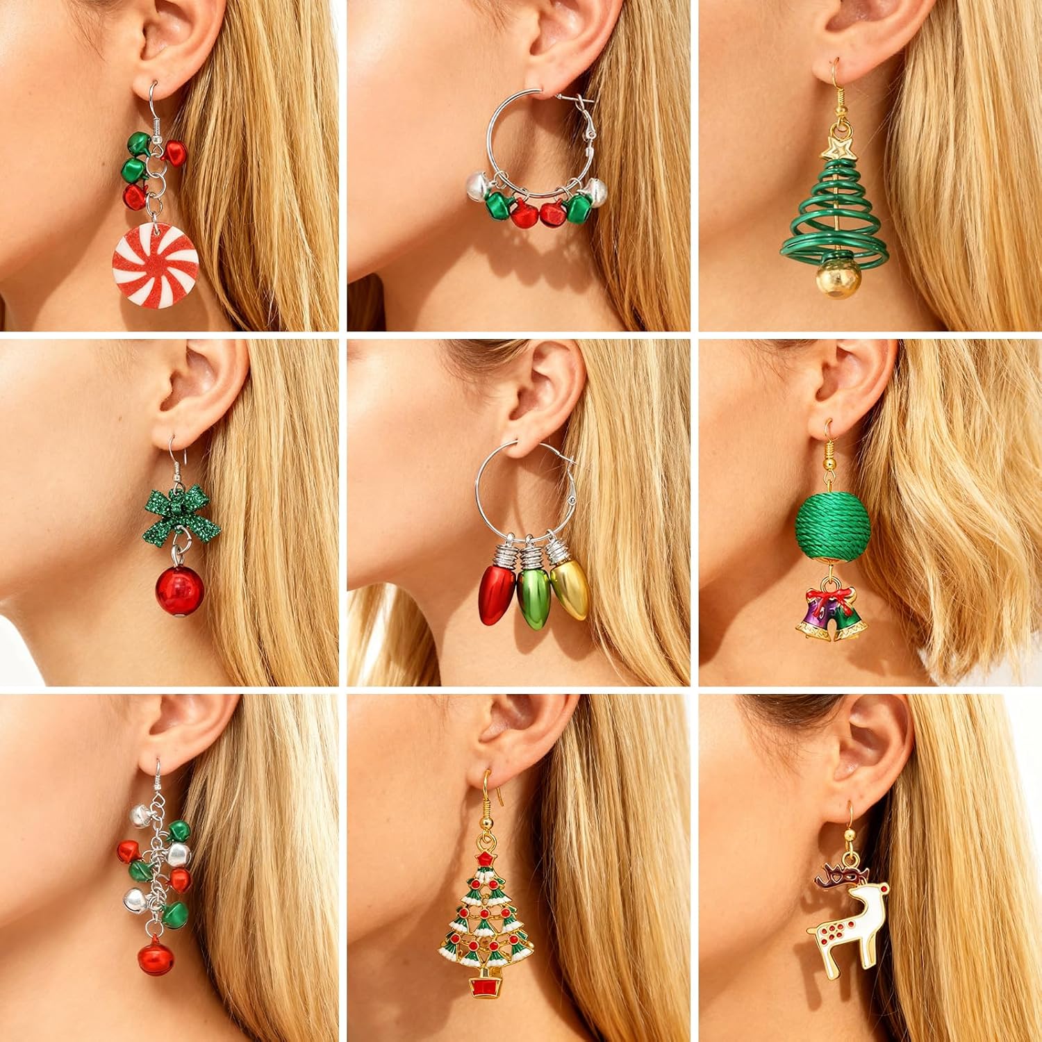 Christmas Earrings for Women Trendy Christmas Tree Snowflake Santa Candy Cane Earrings Holiday Gift Xmas Jewelry Stocking Stuffers 2025 - 我的商店我的商店我的商店
