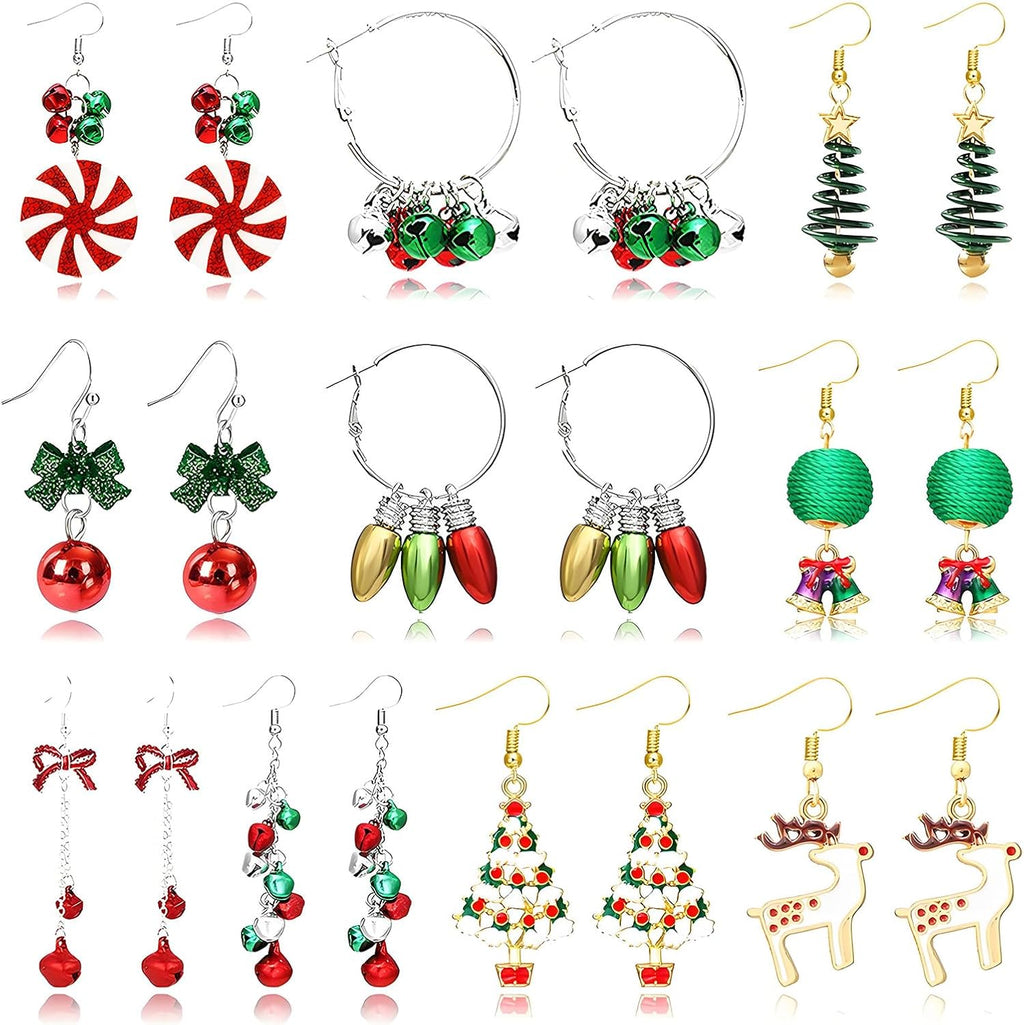 Christmas Earrings for Women Trendy Christmas Tree Snowflake Santa Candy Cane Earrings Holiday Gift Xmas Jewelry Stocking Stuffers 2025 - 我的商店我的商店我的商店