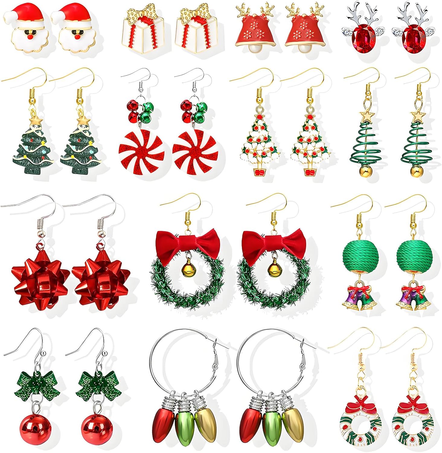 Christmas Earrings for Women Trendy Christmas Tree Snowflake Santa Candy Cane Earrings Holiday Gift Xmas Jewelry Stocking Stuffers 2025 - 我的商店我的商店我的商店