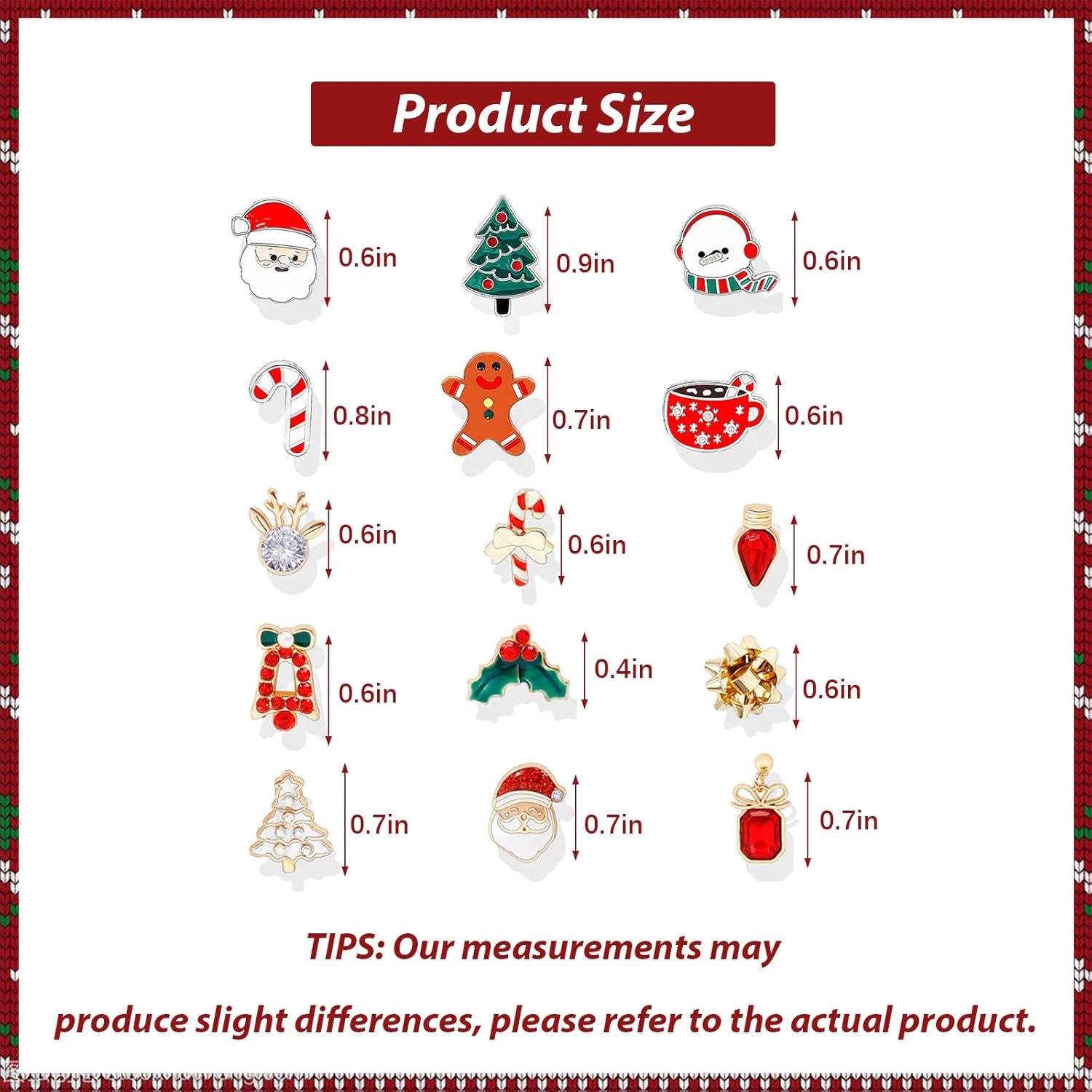 Christmas Earrings for Women Trendy Stuff Christmas Stocking Stuffers Jingle Bells Tree Deer Santa Candy Bow Snowflake Earring Jewelry Xmas Gifts - 我的商店我的商店我的商店