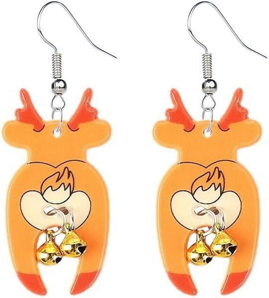 Christmas Earrings For Women Unique Acrylic Christmas Santa Claus HO HO HO Tree Gingerbread Man Dangle Drop Earrings Funny Xmas Earrings Christmas Jewelry Gifts - 我的商店我的商店我的商店