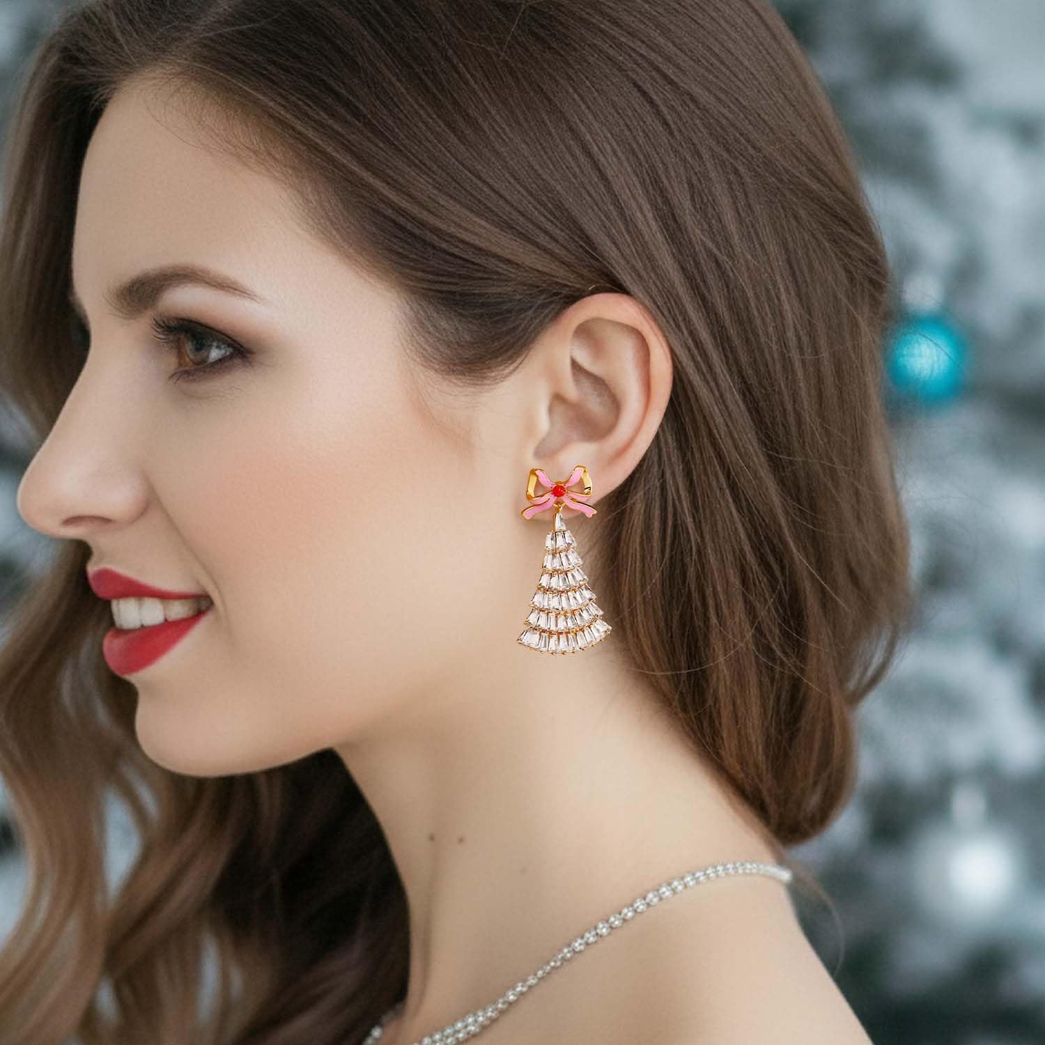 Christmas Earrings for Women With Dangle Earring Christmas Holiday Season Jewelry Gift - 我的商店我的商店我的商店