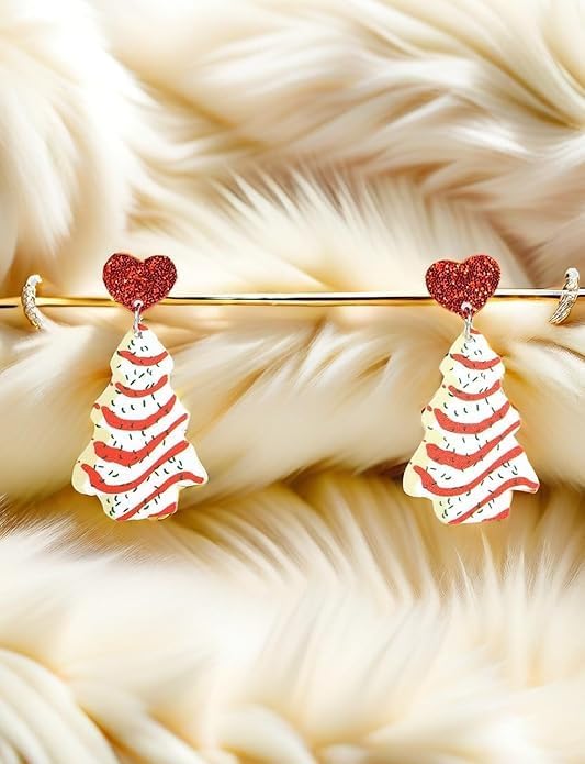 Christmas Earrings For Women, Xmas Accessories, Red White Green Drop Dangle Earrings for Holiday, Christmas Jewelry Gift. - 我的商店我的商店我的商店